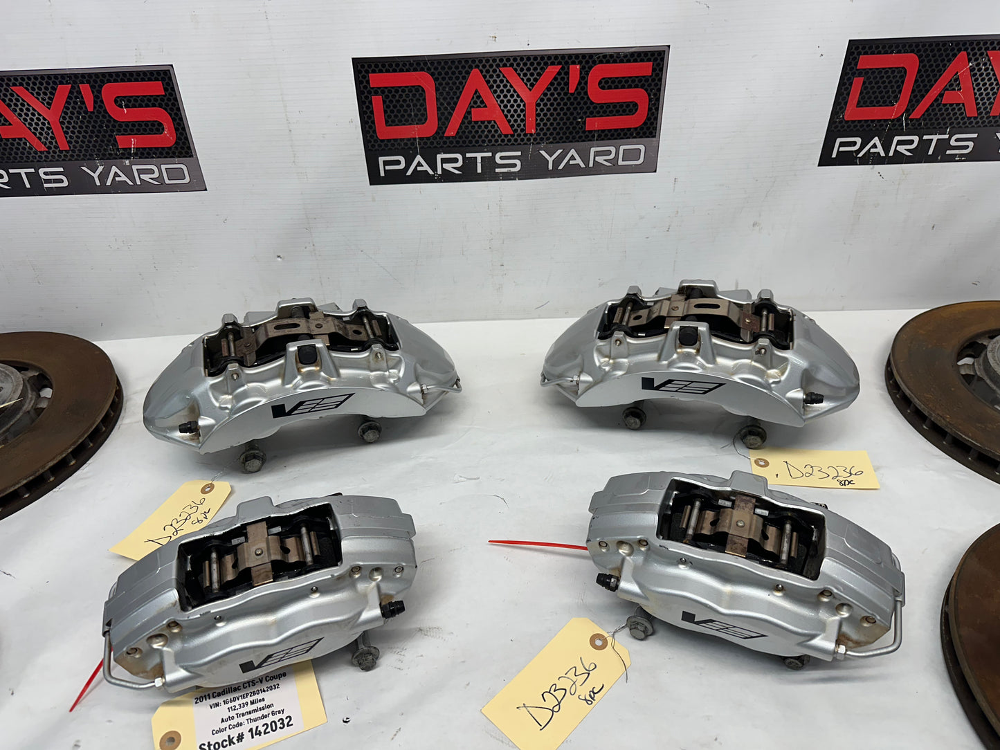 2011 Cadillac CTS-V Coupe Fronts and Rear Brembo Calipers w/ Rotors OEM - Day's Parts Yard