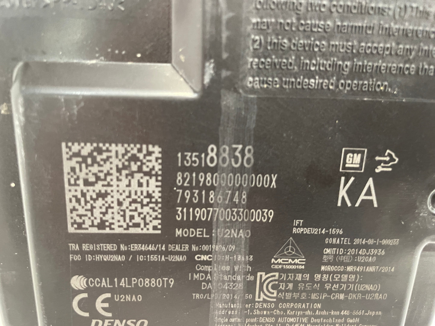 2019 Chevy Camaro ZL1 1LE Keyless Entry Module OEM - Day's Parts Yard