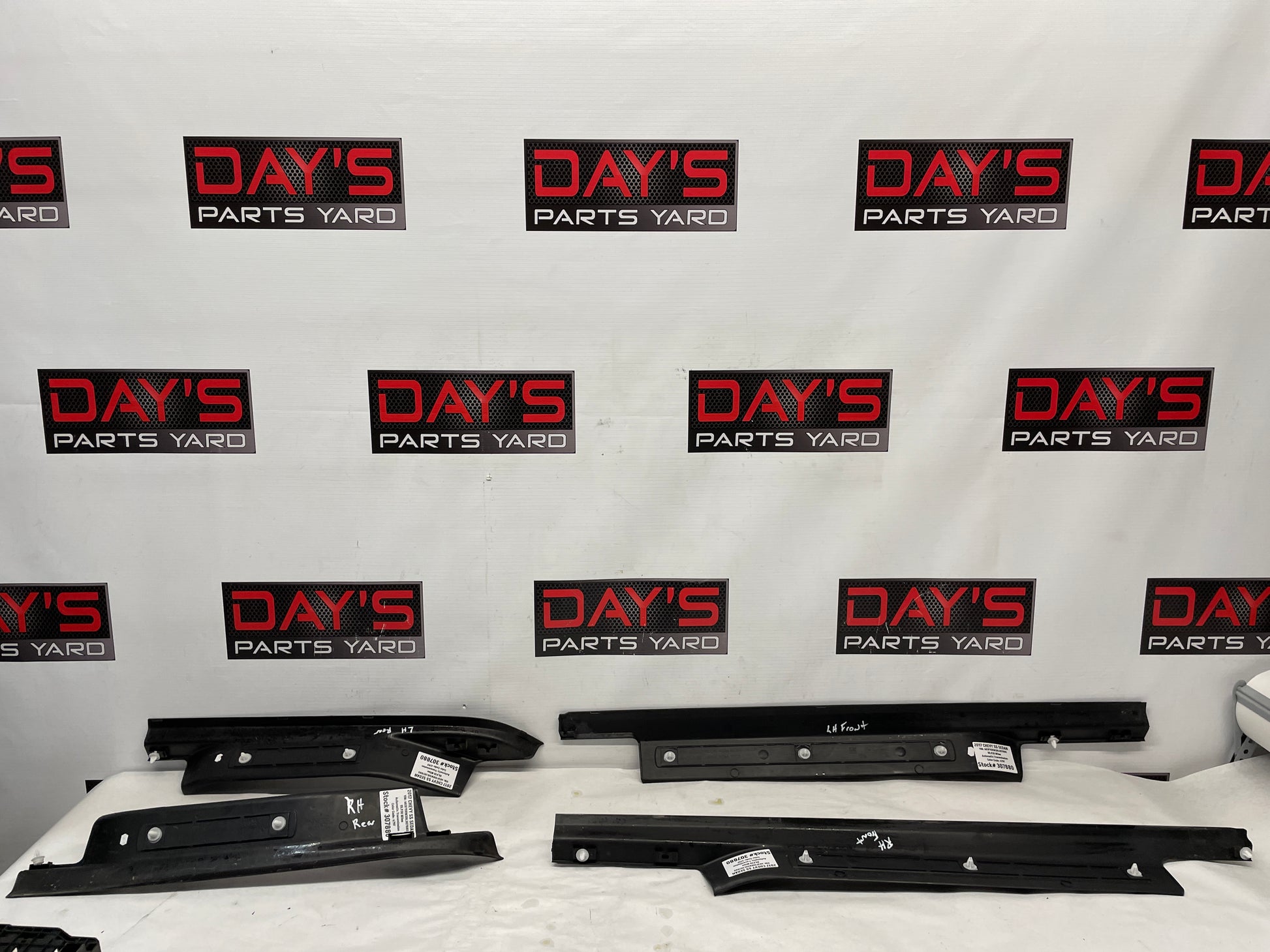 2017 Chevy SS Sedan Scuff Sill Trim Plates Front & Rear  OEM - Day's Parts Yard