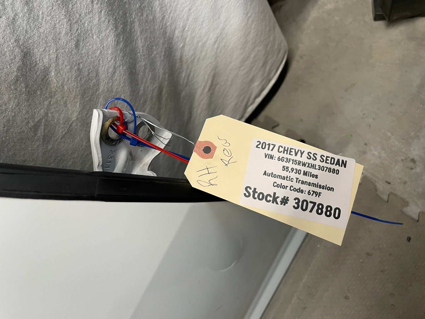 2017 Chevy SS Sedan RH Passenger Rear Exterior Door White OEM - Day's Parts Yard