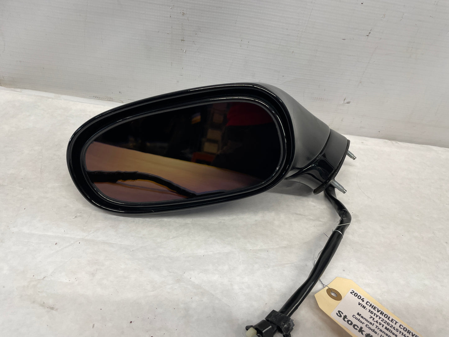 2004 Chevy Corvette LH Driver Exterior Mirror Black OEM