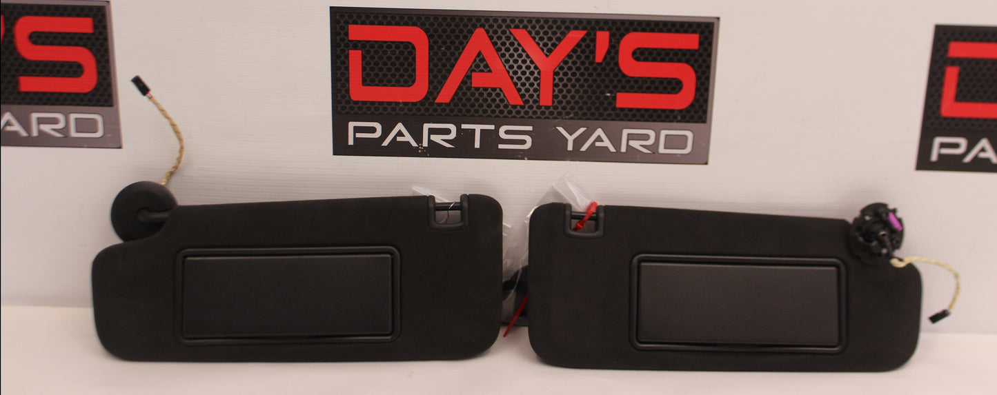 2016 Cadillac CTS-V RH & LH Sun Visor Sunvisor Set Black Suede OEM - Day's Parts Yard