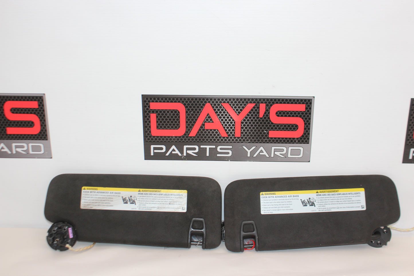 2016 Cadillac CTS-V RH & LH Sun Visor Sunvisor Set Black Suede OEM - Day's Parts Yard