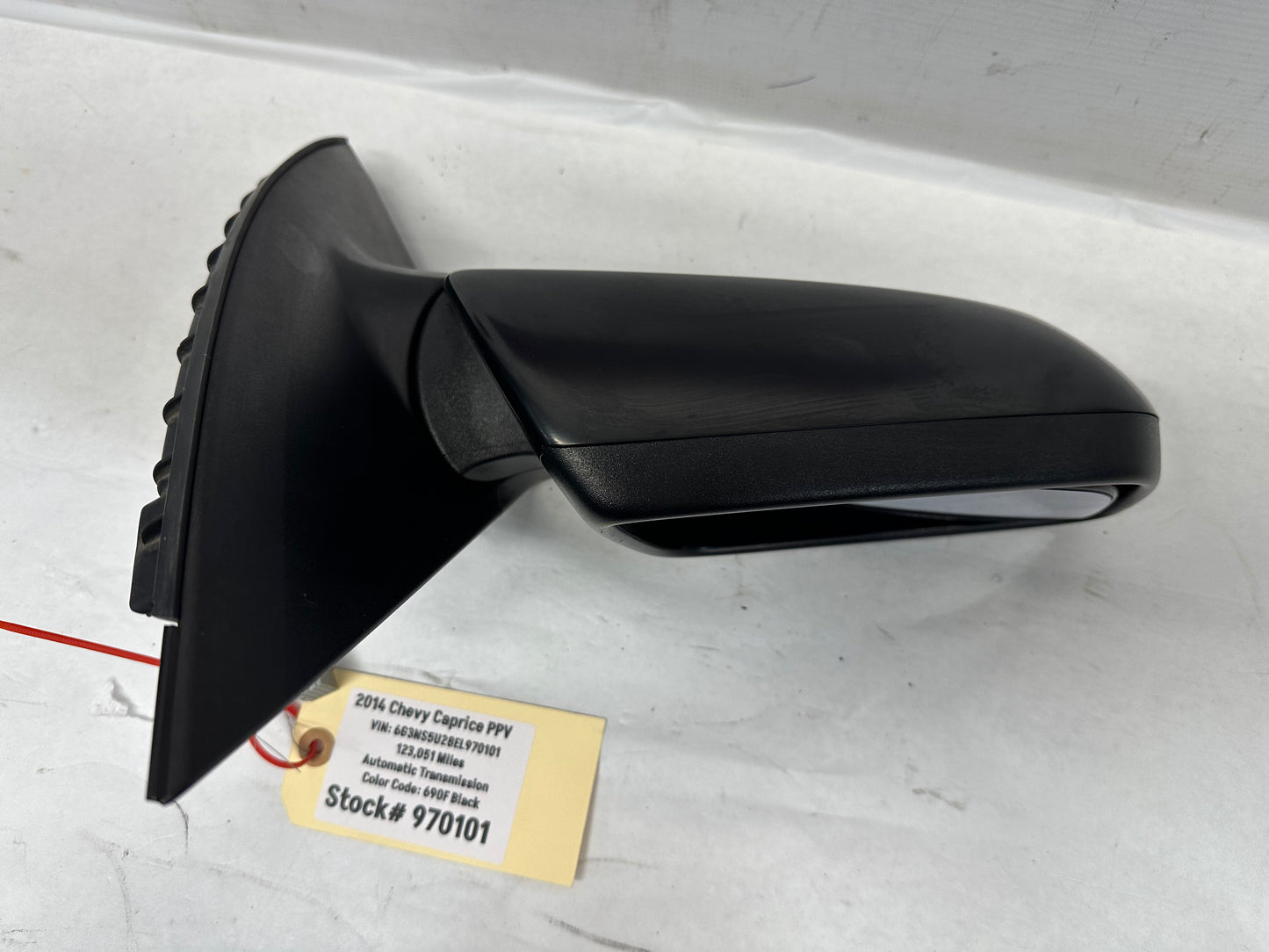 2014 Chevy Caprice PPV RH Passenger Exterior Mirror Black OEM - Day's Parts Yard
