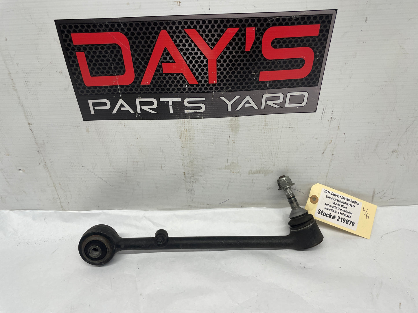 2016 Chevy SS Sedan LH Driver Front Suspension Lower Rearward Control Arm OEM - Day's Parts Yard