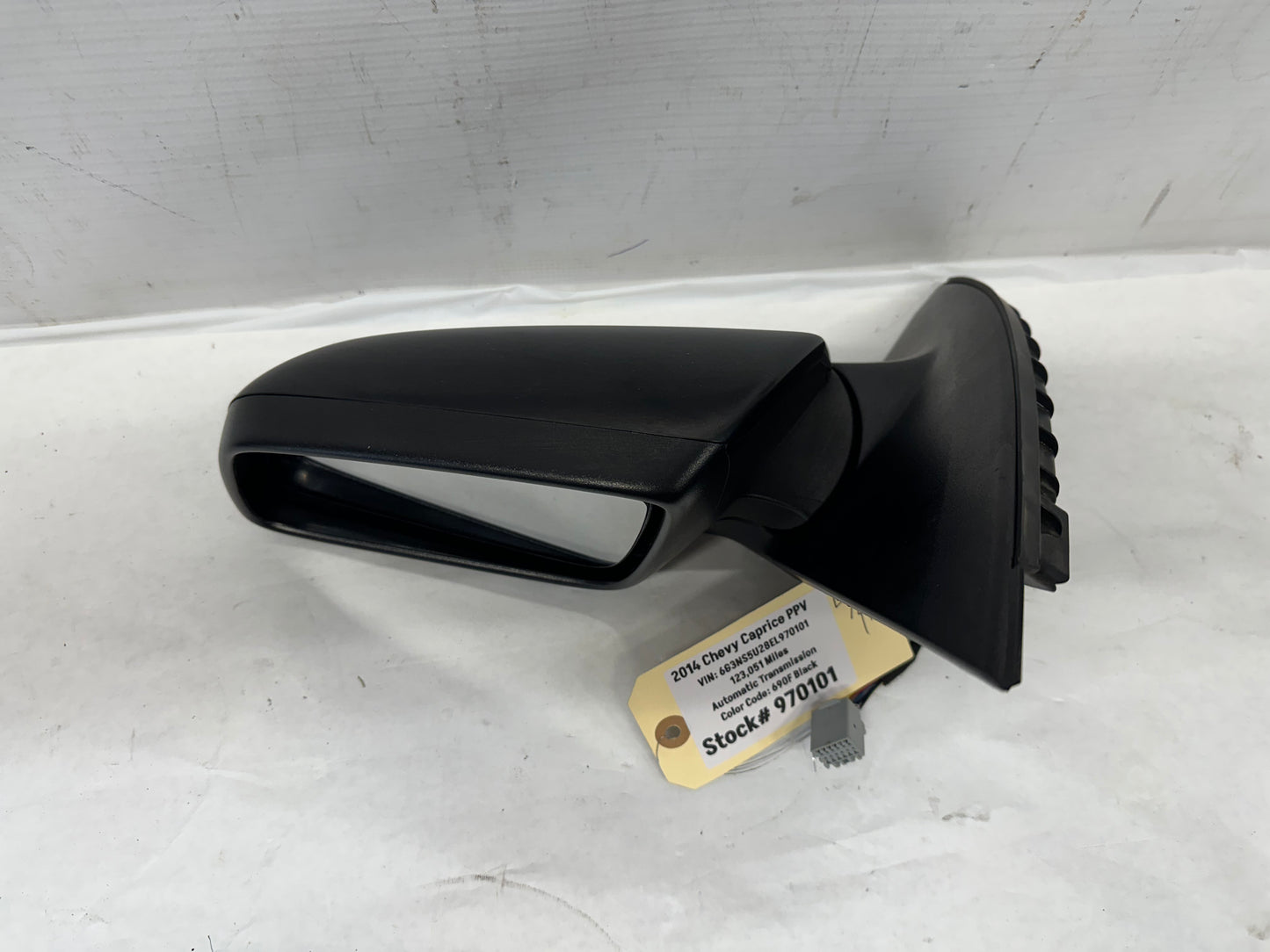 2014 Chevy Caprice PPV LH Driver Exterior Mirror Black OEM - Day's Parts Yard