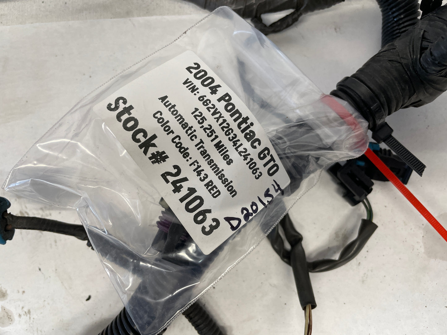 2004 Pontiac GTO Engine Motor Automatic Transmission Wire Wiring Harness OEM - Day's Parts Yard
