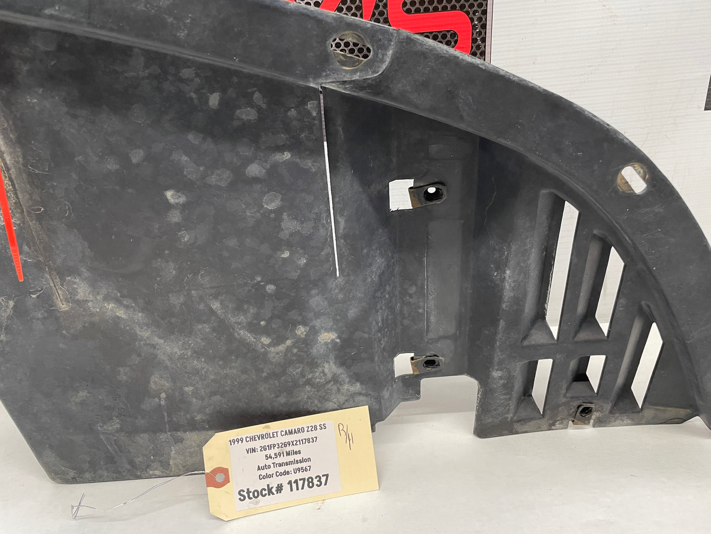 1999 Chevy Camaro Z28 SS RH Passenger Front Bumper Fascia Lower Air Deflector OEM - Day's Parts Yard