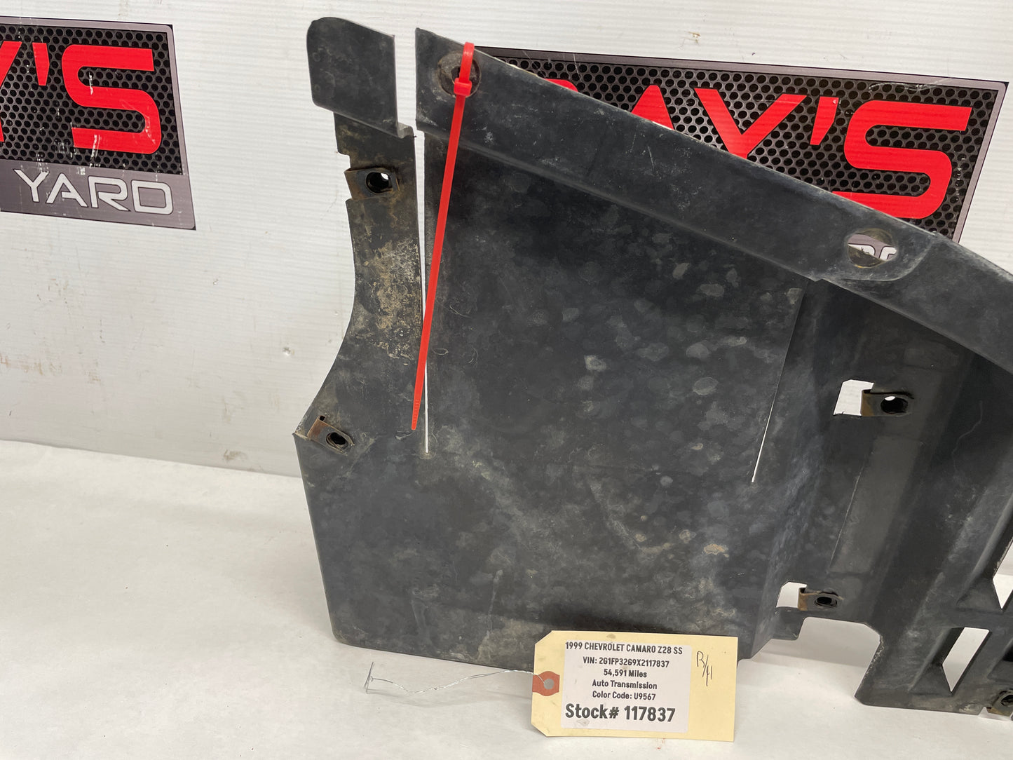 1999 Chevy Camaro Z28 SS RH Passenger Front Bumper Fascia Lower Air Deflector OEM - Day's Parts Yard