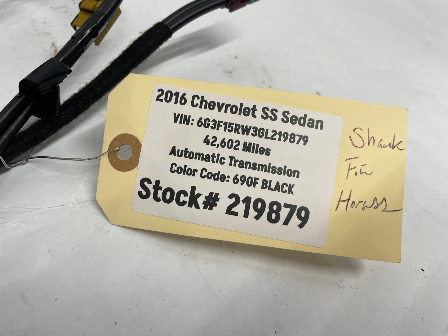 2016 Chevy SS Sedan Shark Fin Antenna Cable Wire Wiring Harness OEM - Day's Parts Yard