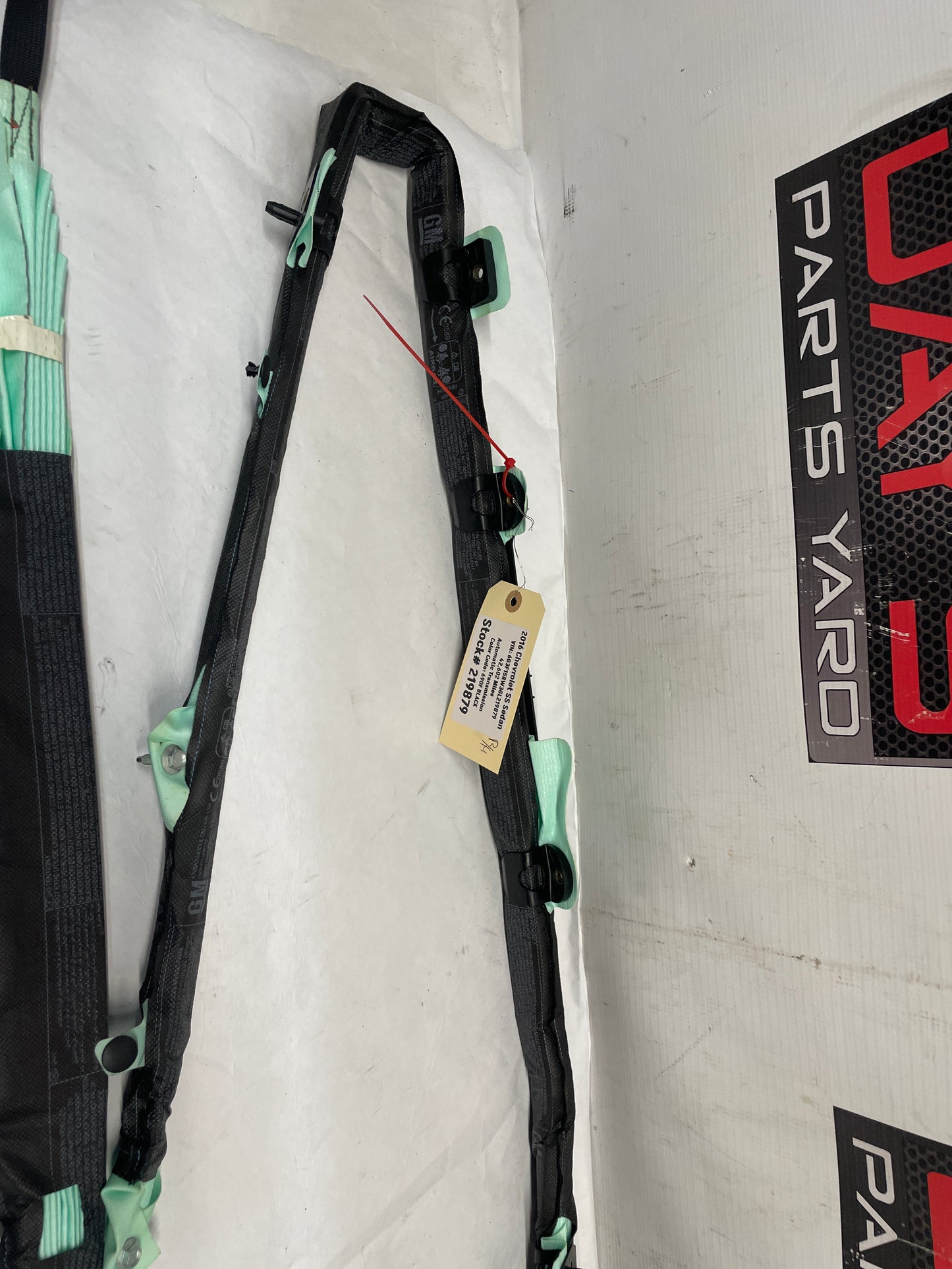 2016 Chevy SS Sedan RH & LH Curtain Airbag Air Bag Roof Side Rail Set OEM - Day's Parts Yard