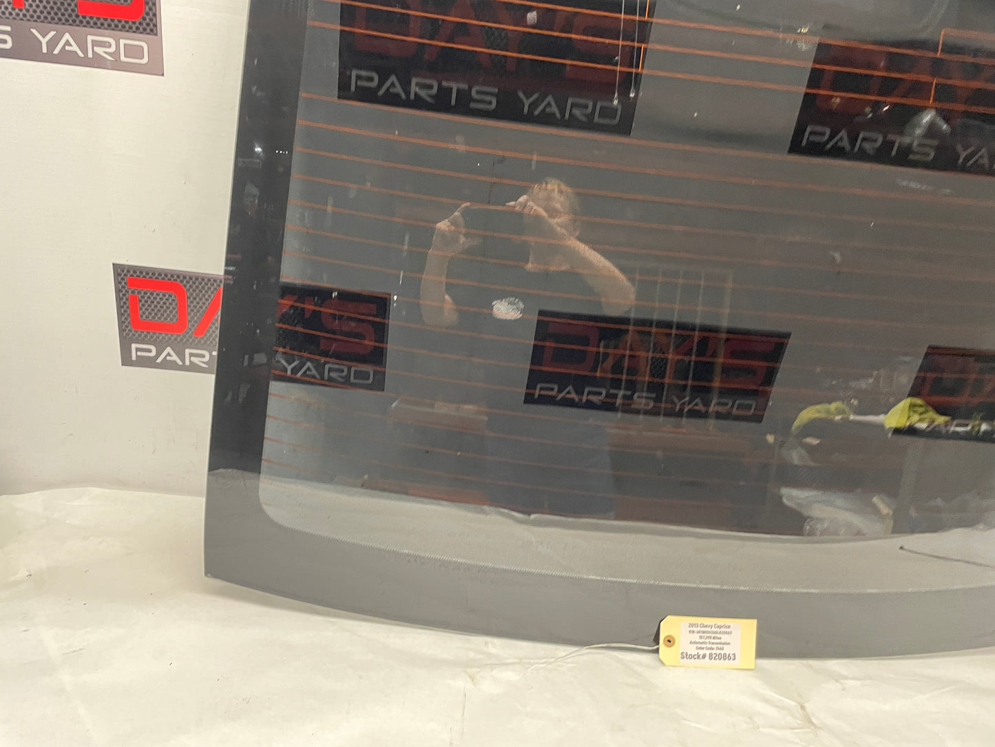 2013 Chevy Caprice Rear Back Glass Windshield Window OEM LOCAL PICK UP - Day's Parts Yard