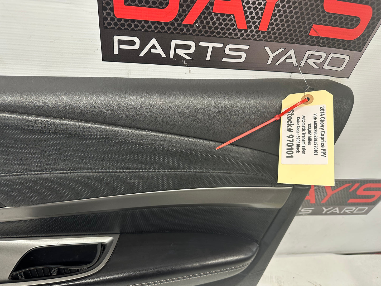 2014 Chevy Caprice PPV RH Passenger Front Interior Door Panel OEM - Day's Parts Yard