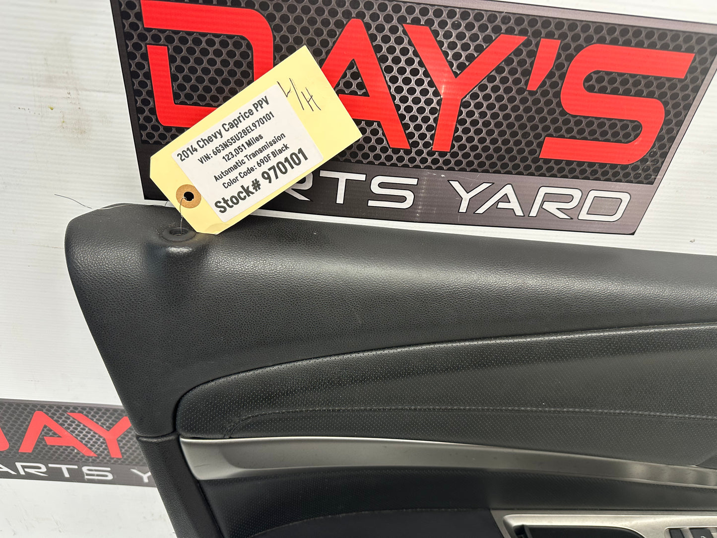 2014 Chevy Caprice PPV LH Driver Front Interior Door Panel OEM - Day's Parts Yard