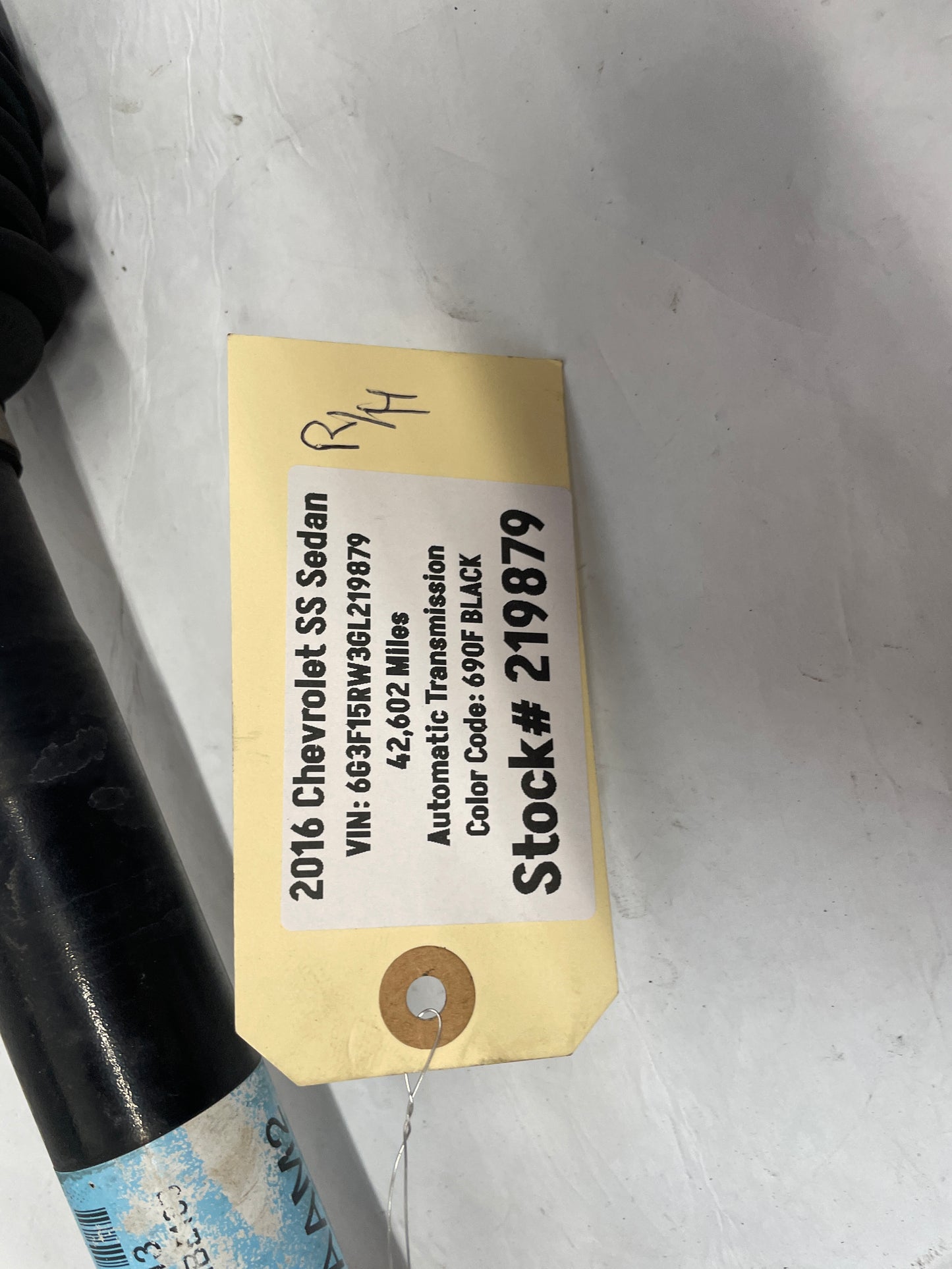2016 Chevy SS Sedan RH Passenger Rear CV Axle Half Shaft OEM - Day's Parts Yard