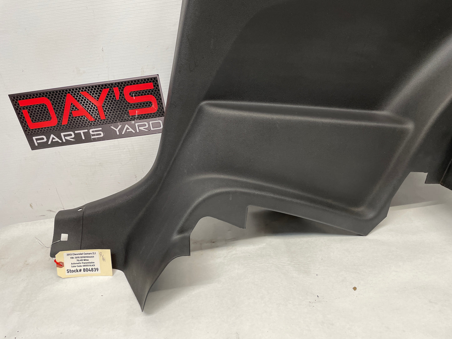 2013 Chevy Camaro ZL1 RH Passenger Rear Interior Quarter Door Trim Panel OEM - Day's Parts Yard