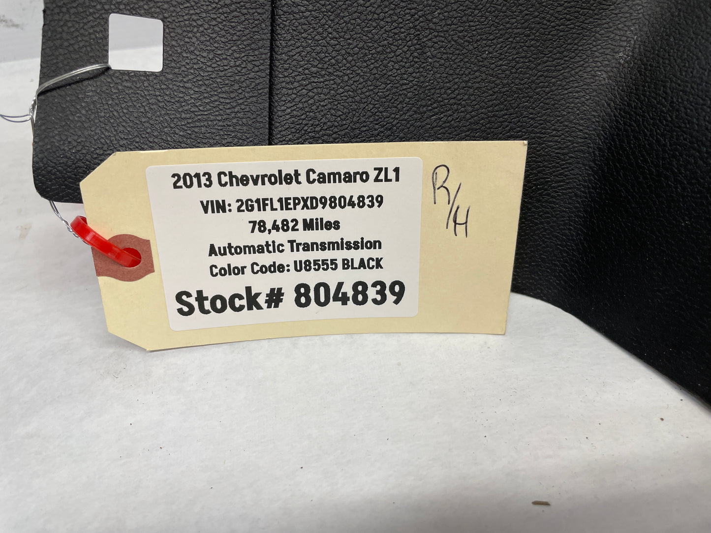 2013 Chevy Camaro ZL1 RH Passenger Rear Interior Quarter Door Trim Panel OEM - Day's Parts Yard