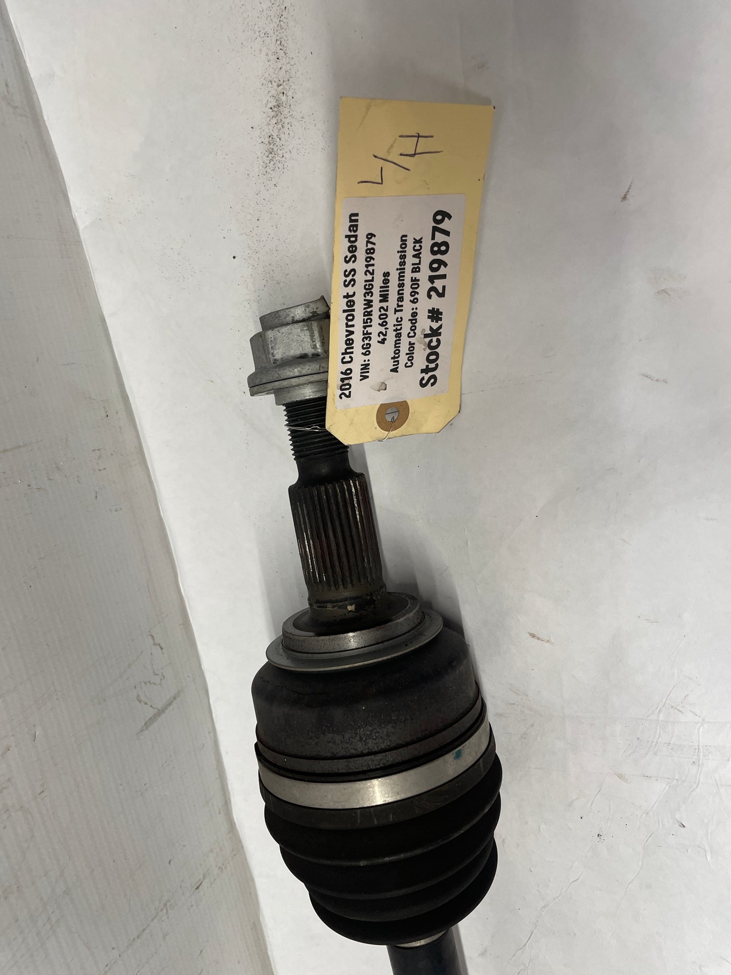 2016 Chevy SS Sedan LH Driver Rear CV Axle Half Shaft OEM - Day's Parts Yard
