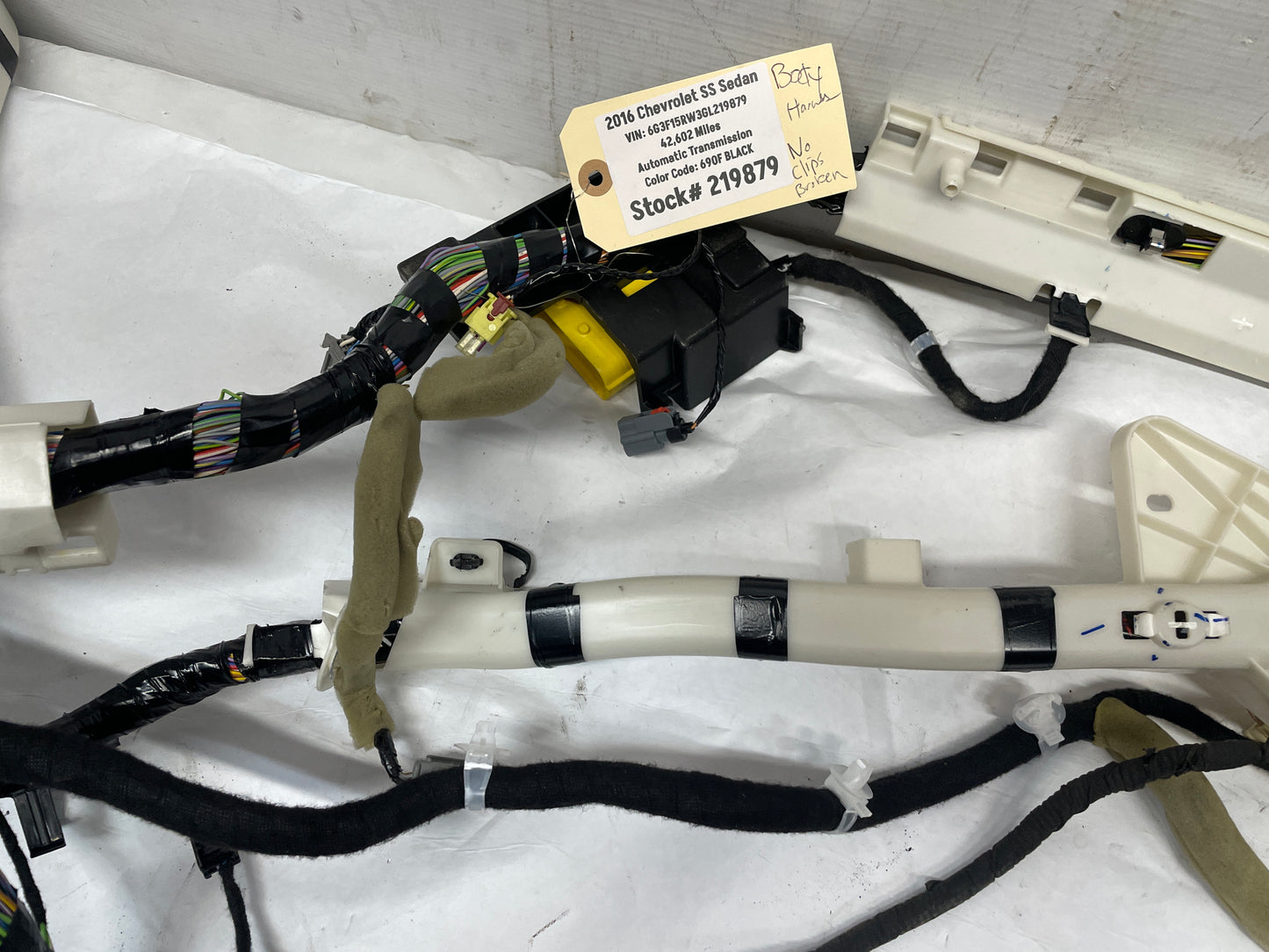 2016 Chevy SS Sedan Body Chassis Wire Wiring Harness Assembly OEM - Day's Parts Yard