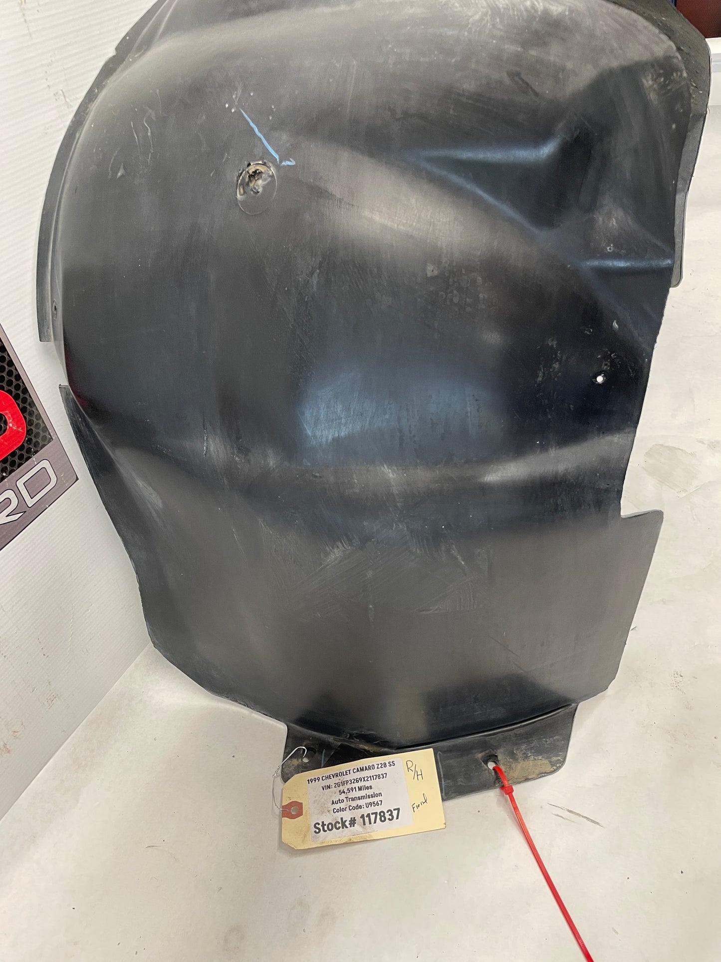 1999 Chevy Camaro Z28 SS RH Passenger Fender Wheel Well House Liner OEM - Day's Parts Yard