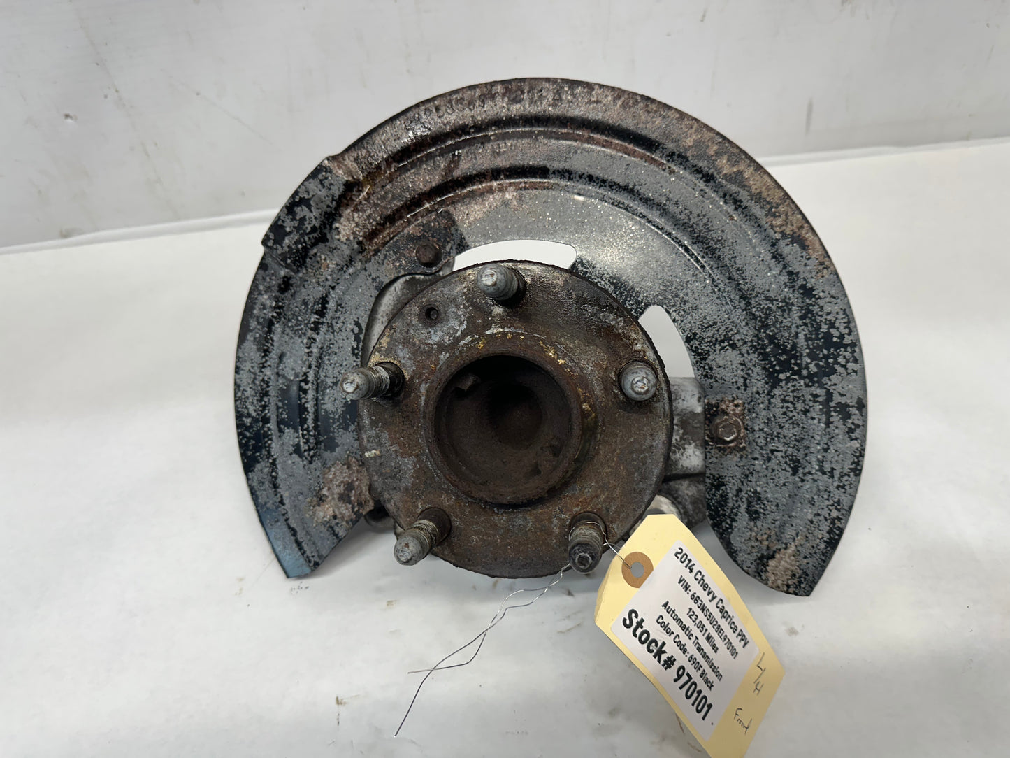 2014 Chevy Caprice PPV LH Driver Front Spindle Hub Knuckle Assembly OEM - Day's Parts Yard