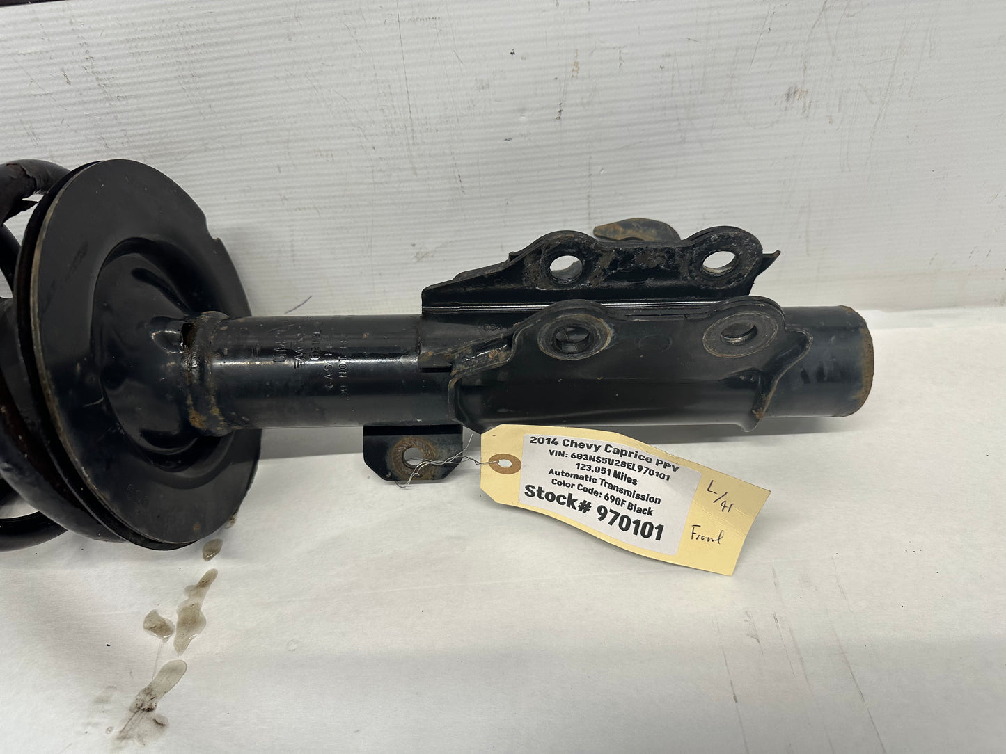 2014 Chevy Caprice PPV LH Driver Front Strut Assembly OEM - Day's Parts Yard