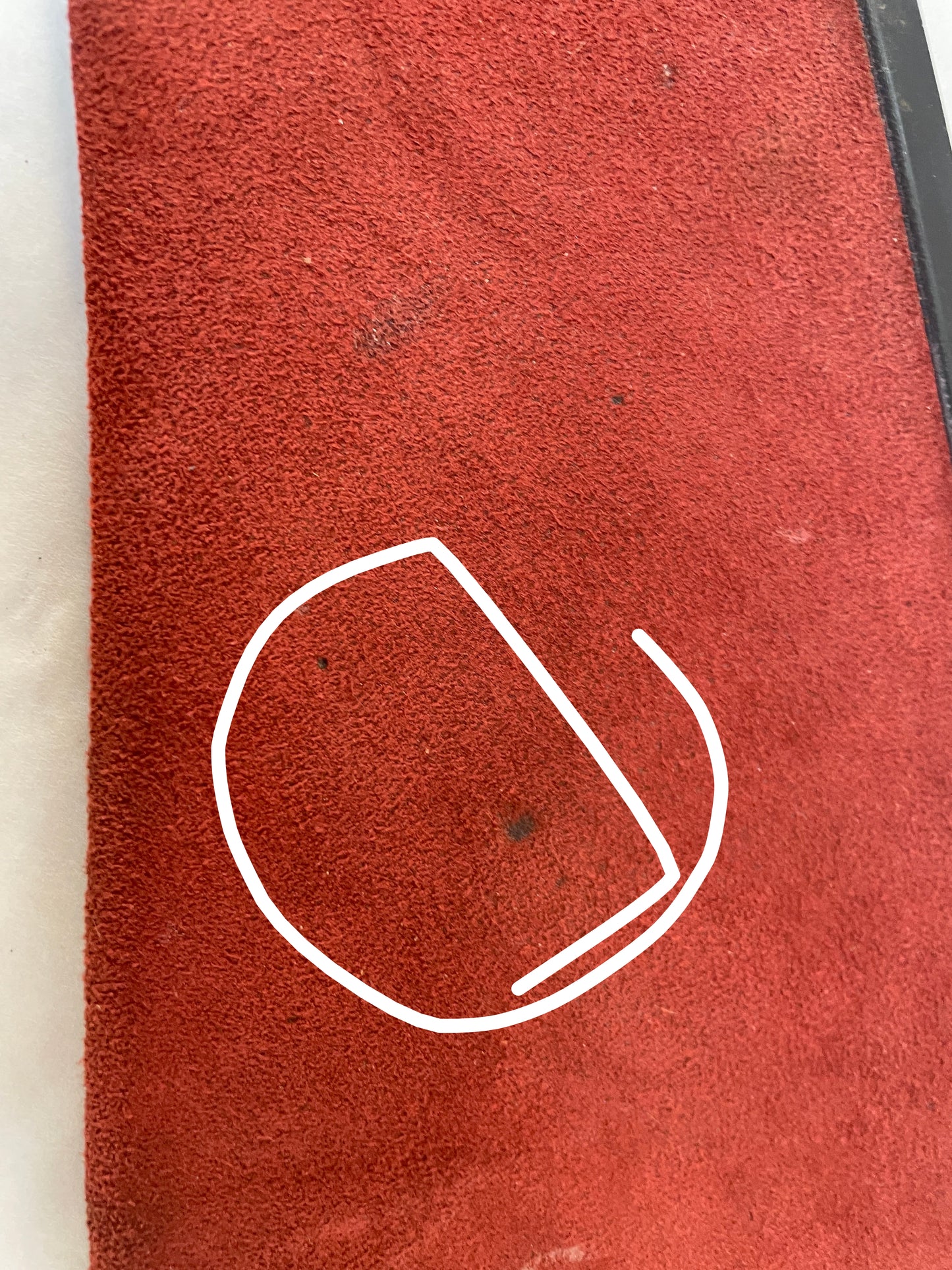 2004 Pontiac GTO LH Driver Center Console Suede Insert Trim Panel OEM Red