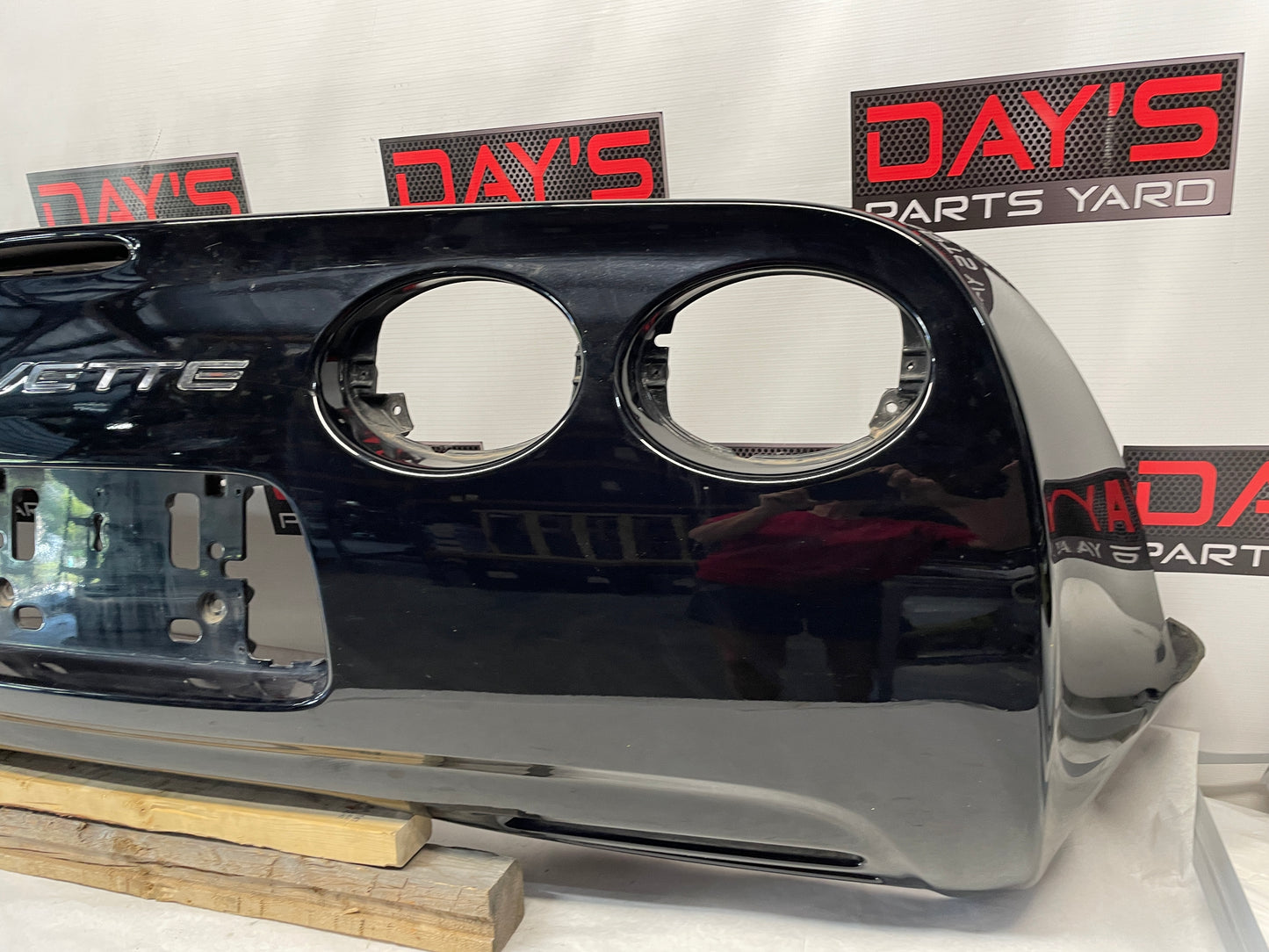 2004 Chevy C5 Corvette Rear Bumper Cover Black OEM