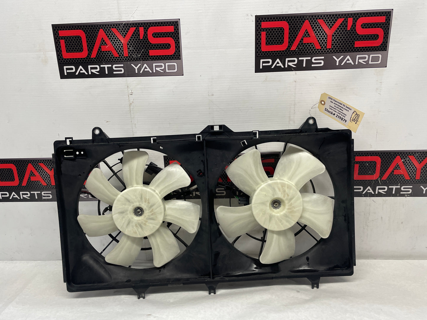 2016 Chevy SS Sedan Radiator Duel Dual Electric Coolant Cooling Fan Assembly OEM - Day's Parts Yard
