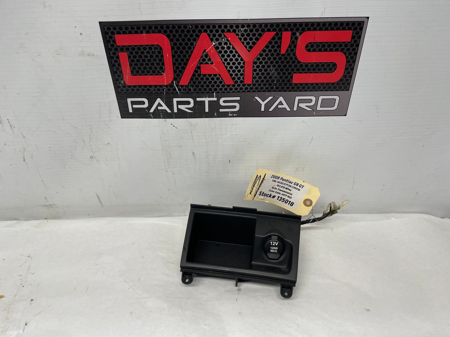 2008 Pontiac G8 GT Lower Radio Center Console Storage Cubby Compartment Assembly OEM - Day's Parts Yard