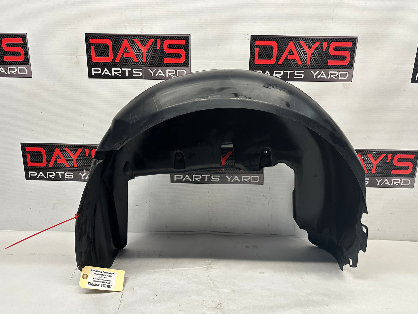 2014 Chevy Caprice PPV RH Passenger Rear Fender Wheel Well Liner OEM - Day's Parts Yard