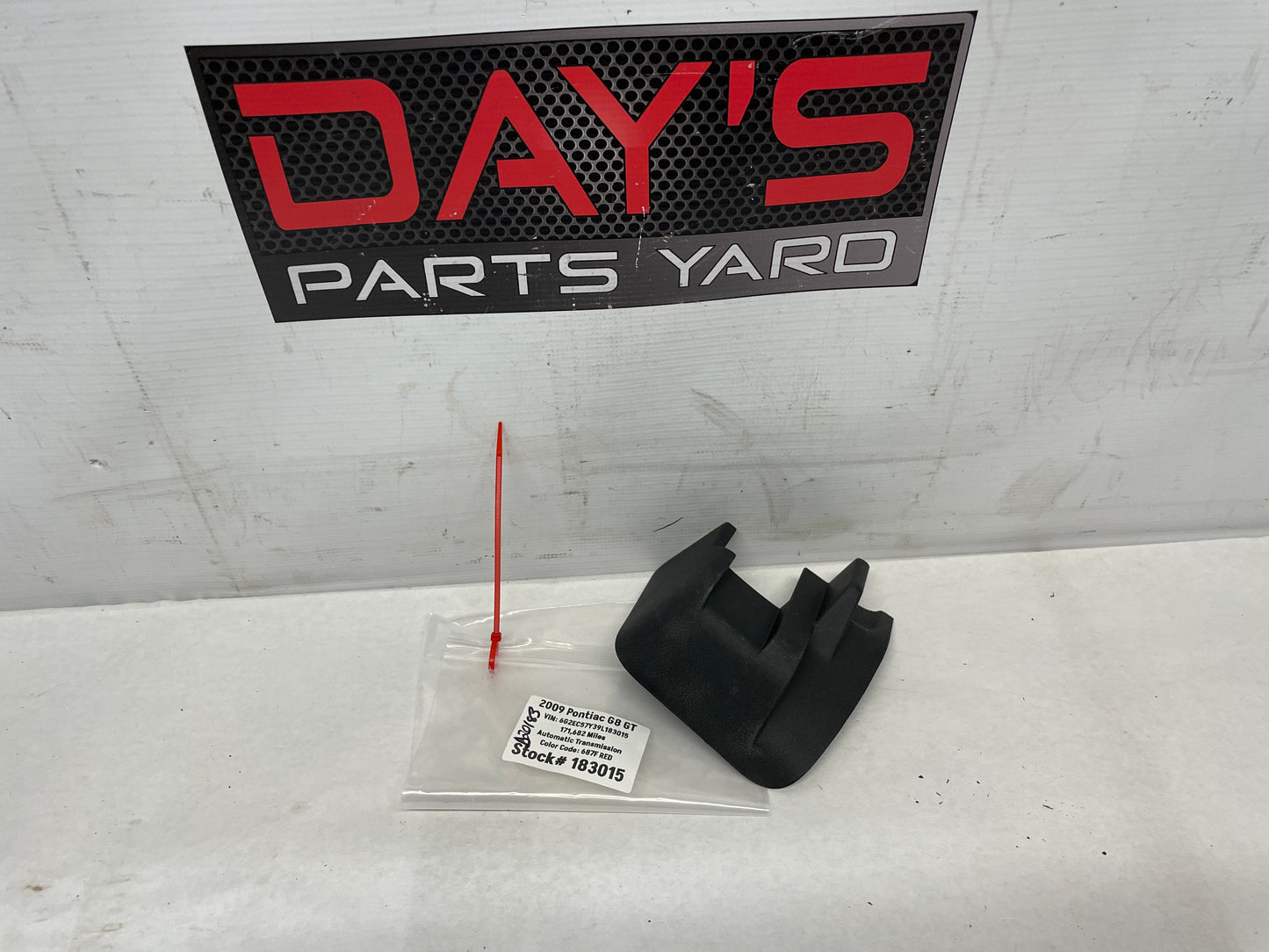 2009 Pontiac G8 GT RH Passenger Front Seat Rear Outer Track Frame Trim Cover OEM - Day's Parts Yard