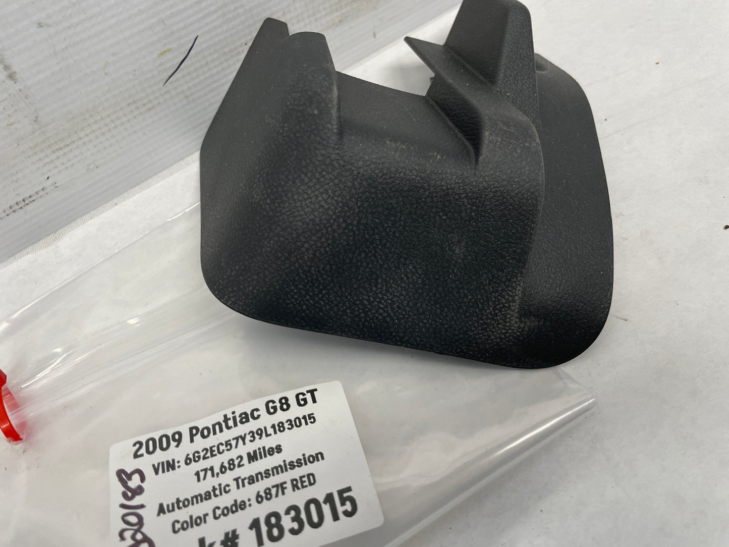 2009 Pontiac G8 GT RH Passenger Front Seat Rear Outer Track Frame Trim Cover OEM - Day's Parts Yard
