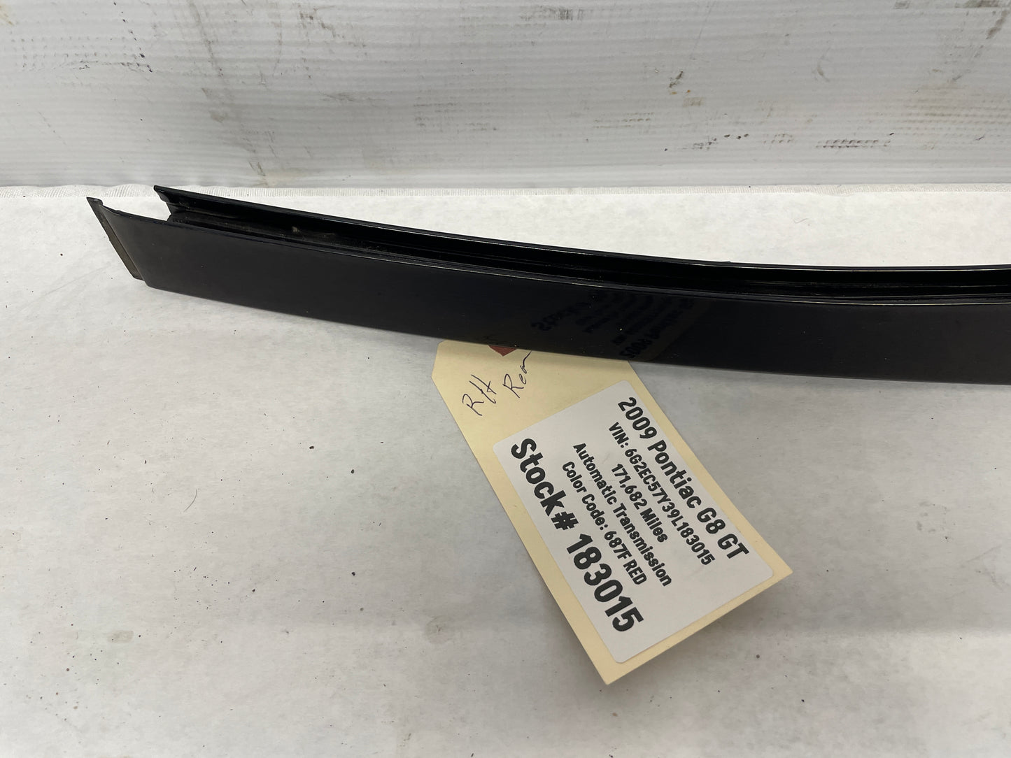 2009 Pontiac G8 GT RH Passenger Rear Door Rear Pillar Post Applique Trim OEM - Day's Parts Yard