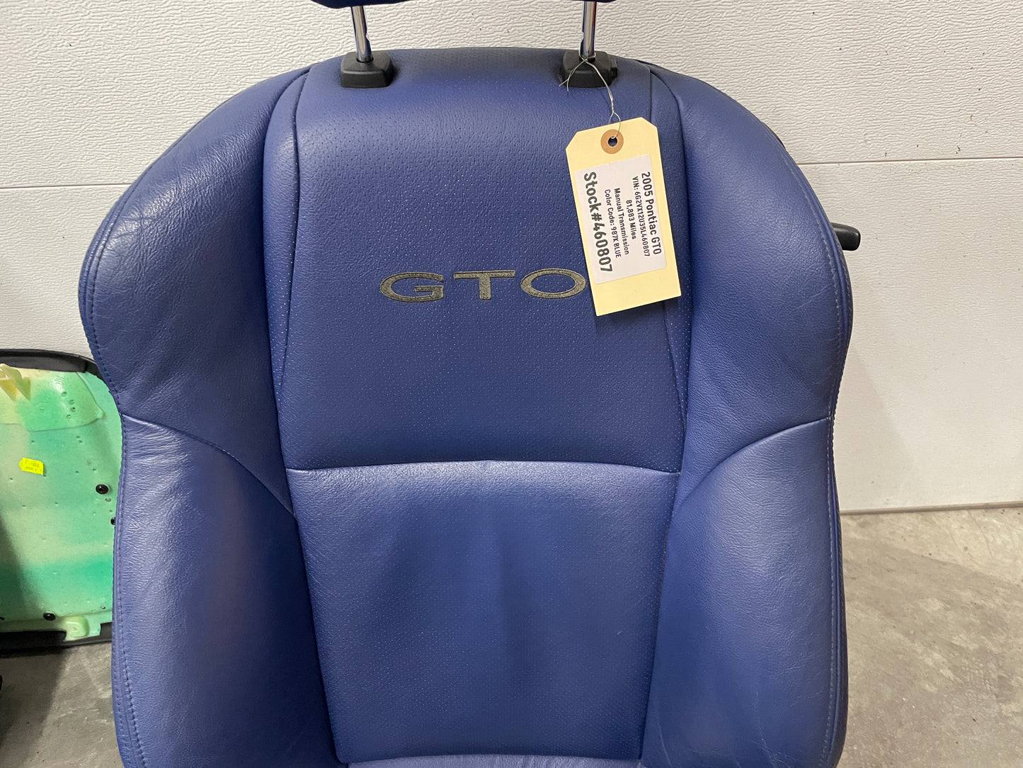 2005 Pontiac GTO Blue Interior Set Seats, Door Panels, Trim Etc. OEM