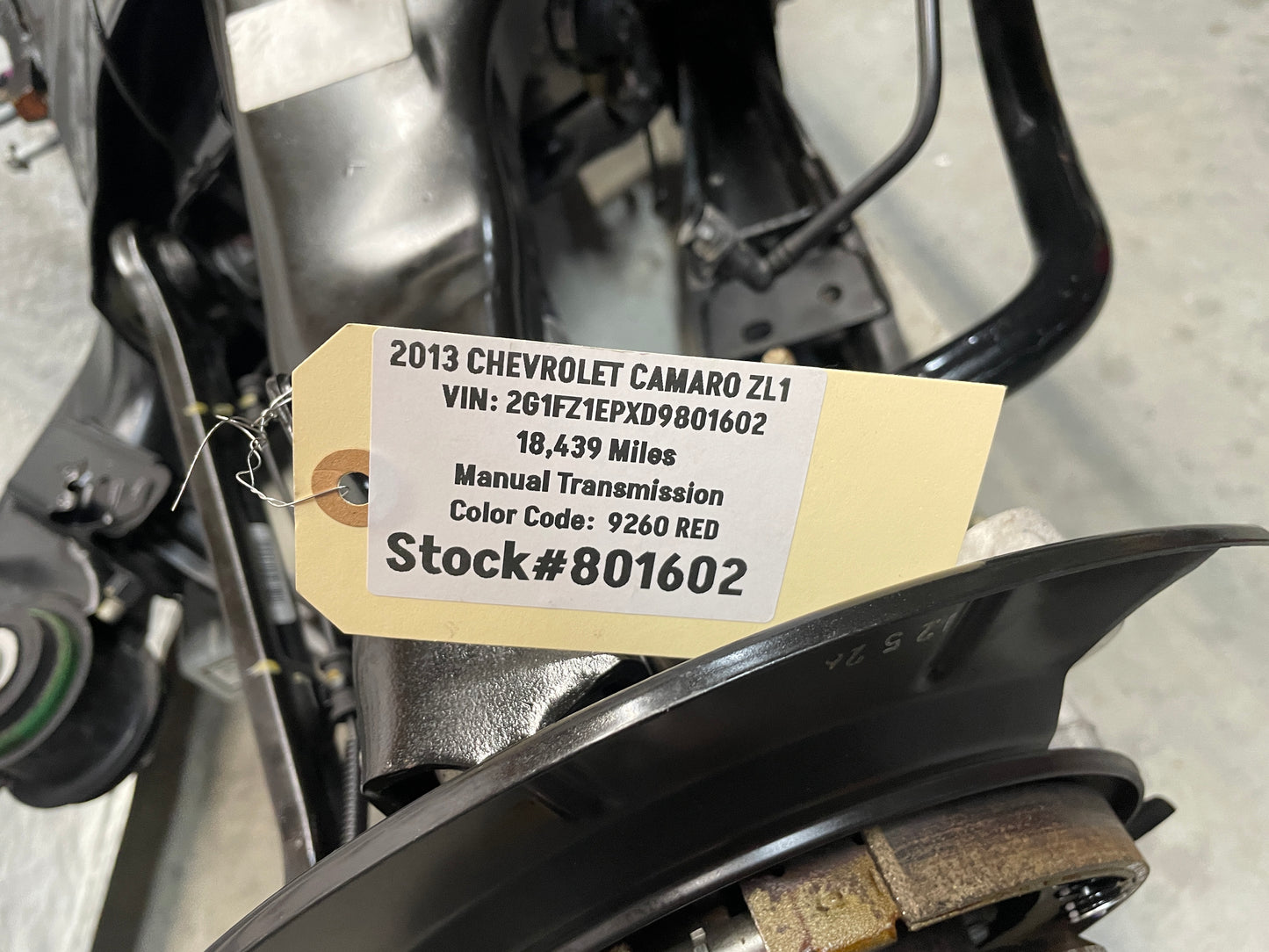 2013 Chevy Camaro ZL1 3.73 Complete Rear Axle Suspension Cradle K Member Subframe Differential OEM - Day's Parts Yard