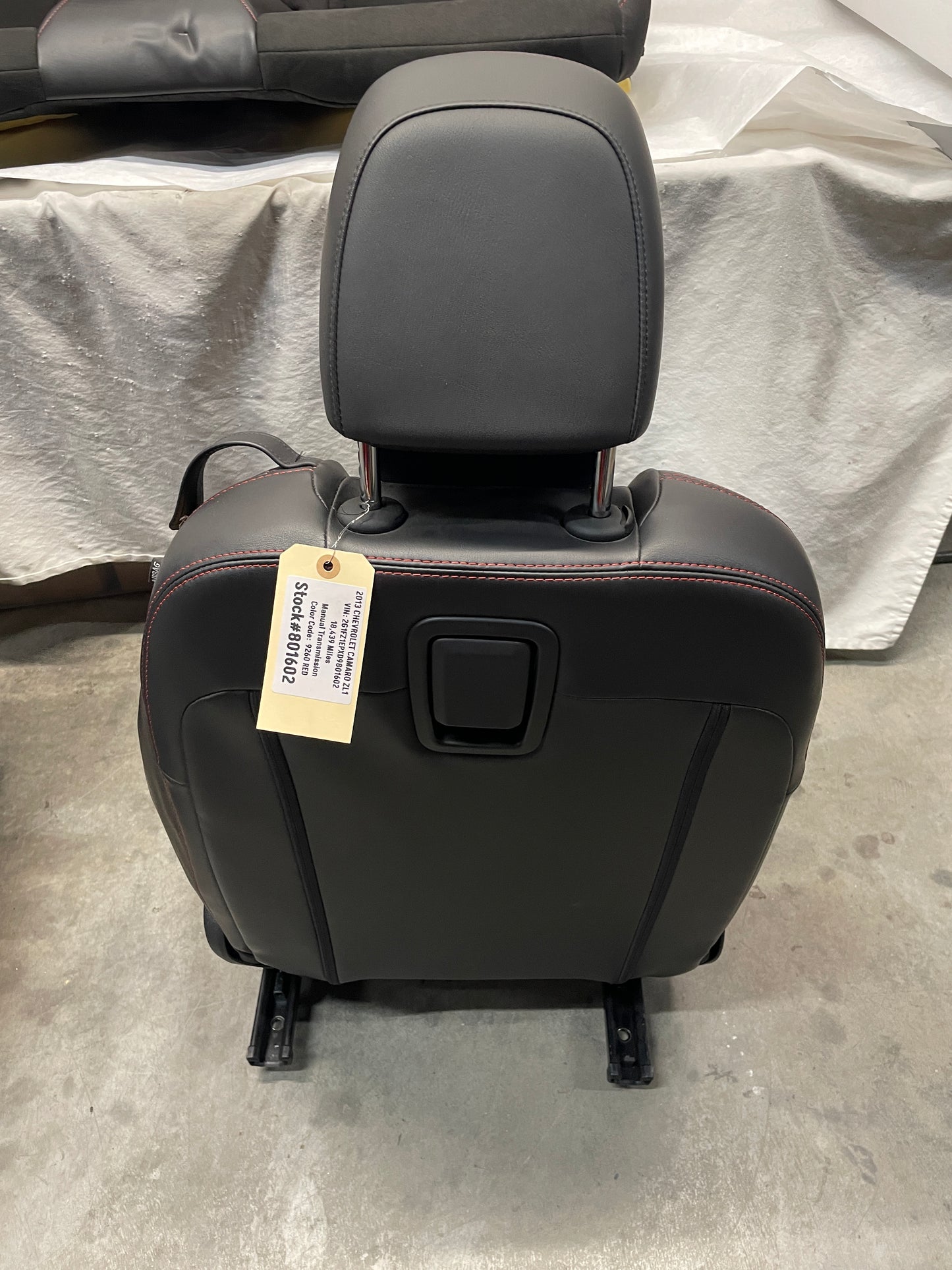 2013 Chevy Camaro ZL1 Seats Fronts and Rears Black Leather and Suede OEM - Day's Parts Yard