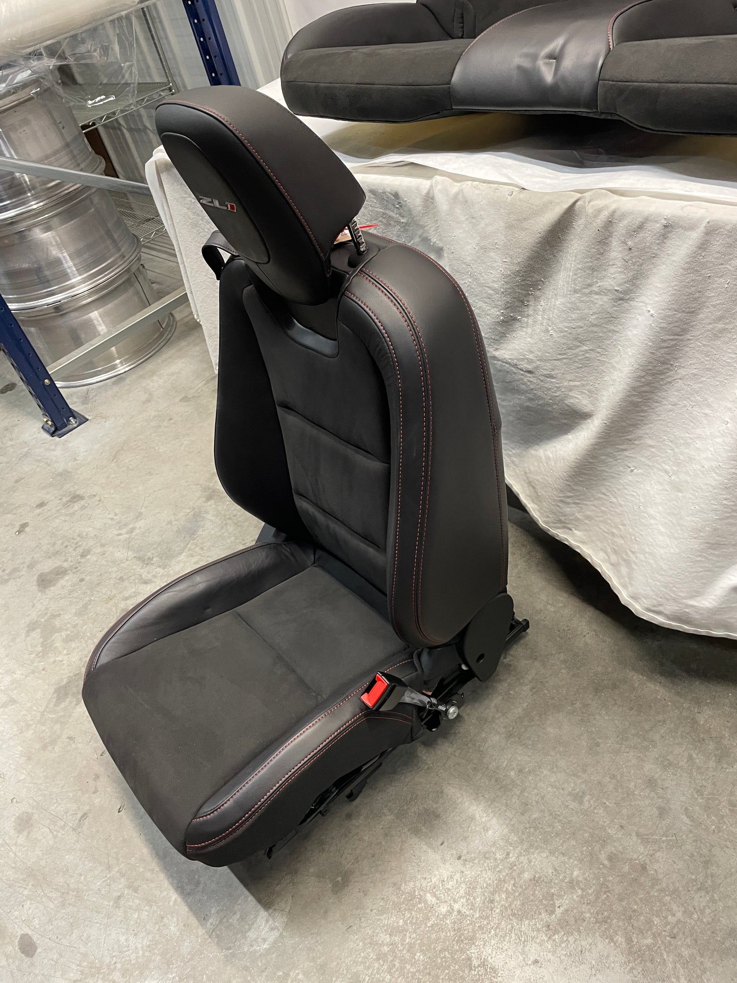 2013 Chevy Camaro ZL1 Seats Fronts and Rears Black Leather and Suede OEM - Day's Parts Yard