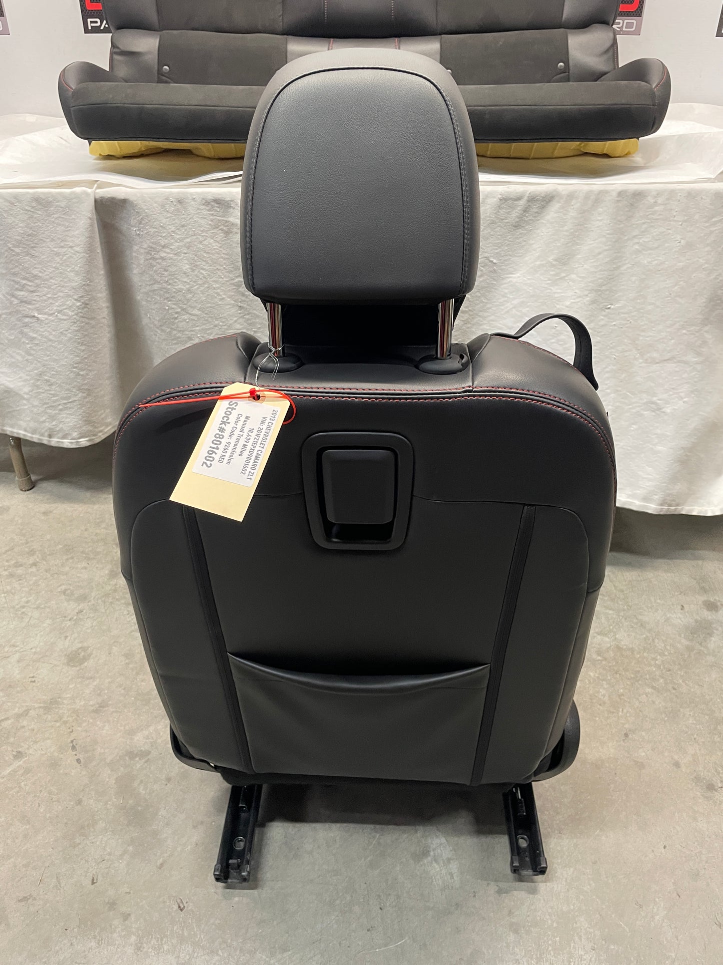 2013 Chevy Camaro ZL1 Seats Fronts and Rears Black Leather and Suede OEM - Day's Parts Yard