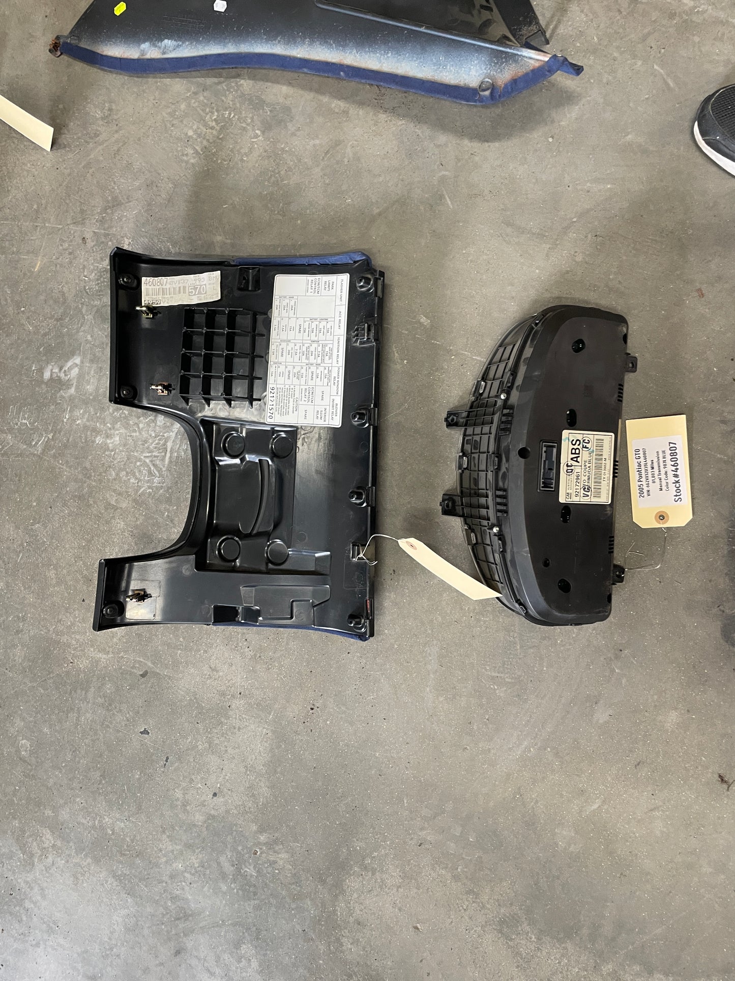 2005 Pontiac GTO Blue Interior Set Seats, Door Panels, Trim Etc. OEM