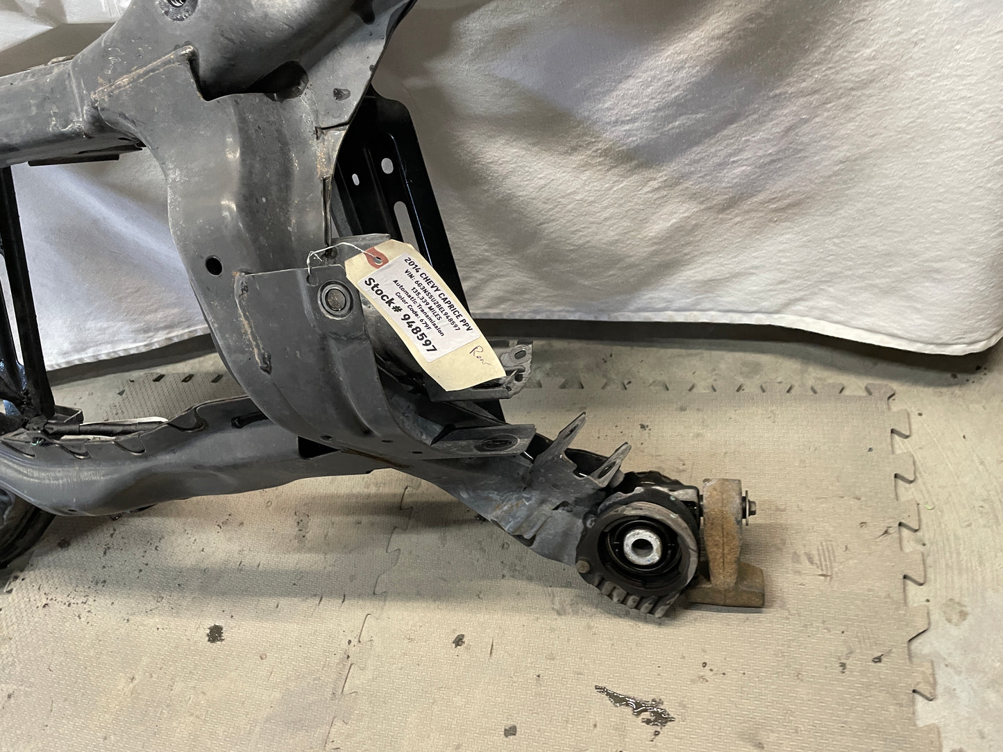 2014 Chevy Caprice PPV Rear Suspension Differential Cradle Subframe K Member OEM - Day's Parts Yard
