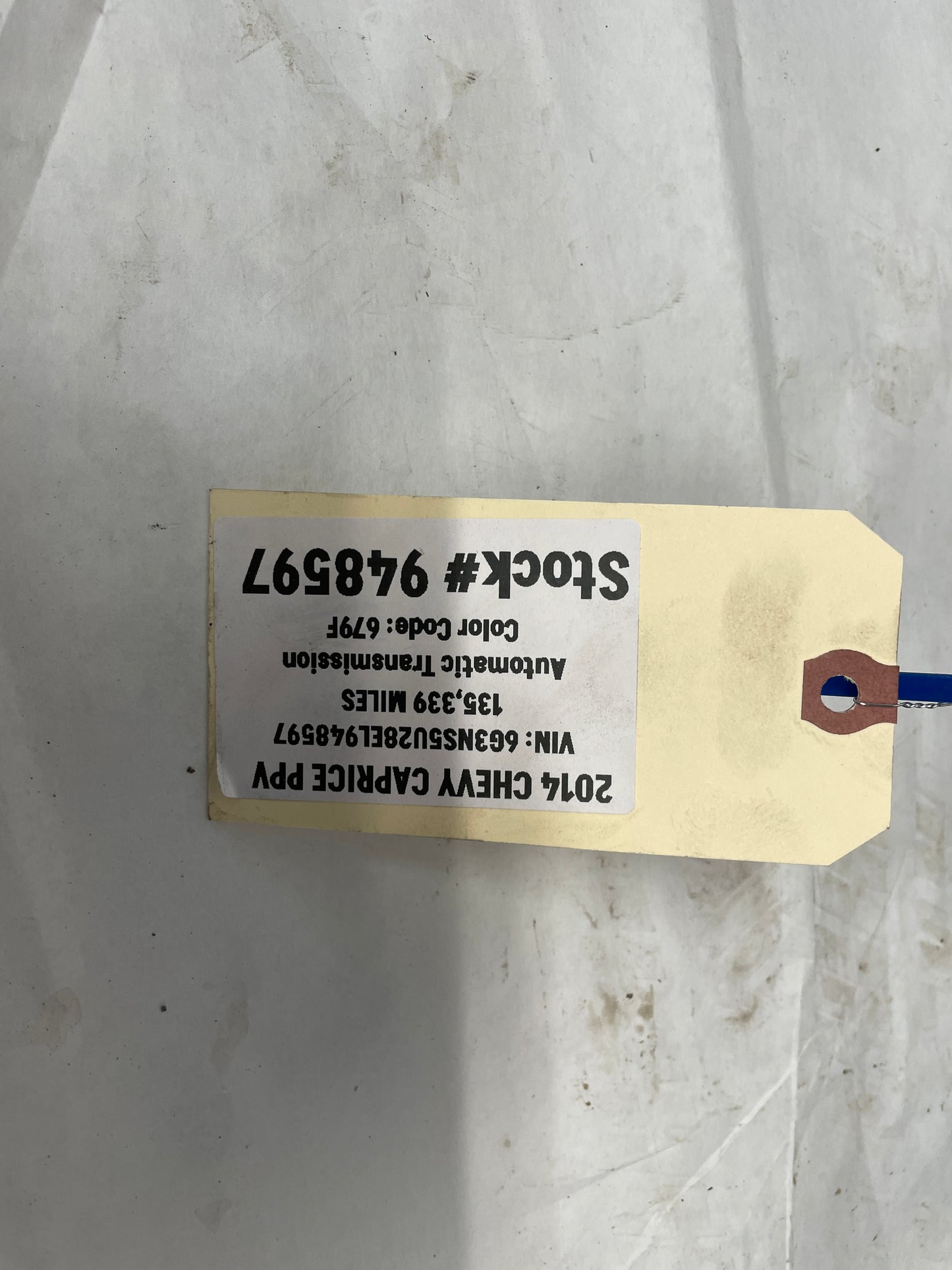 2014 Chevy Caprice PPV Rear Bumper Impact Foam Absorber OEM - Day's Parts Yard