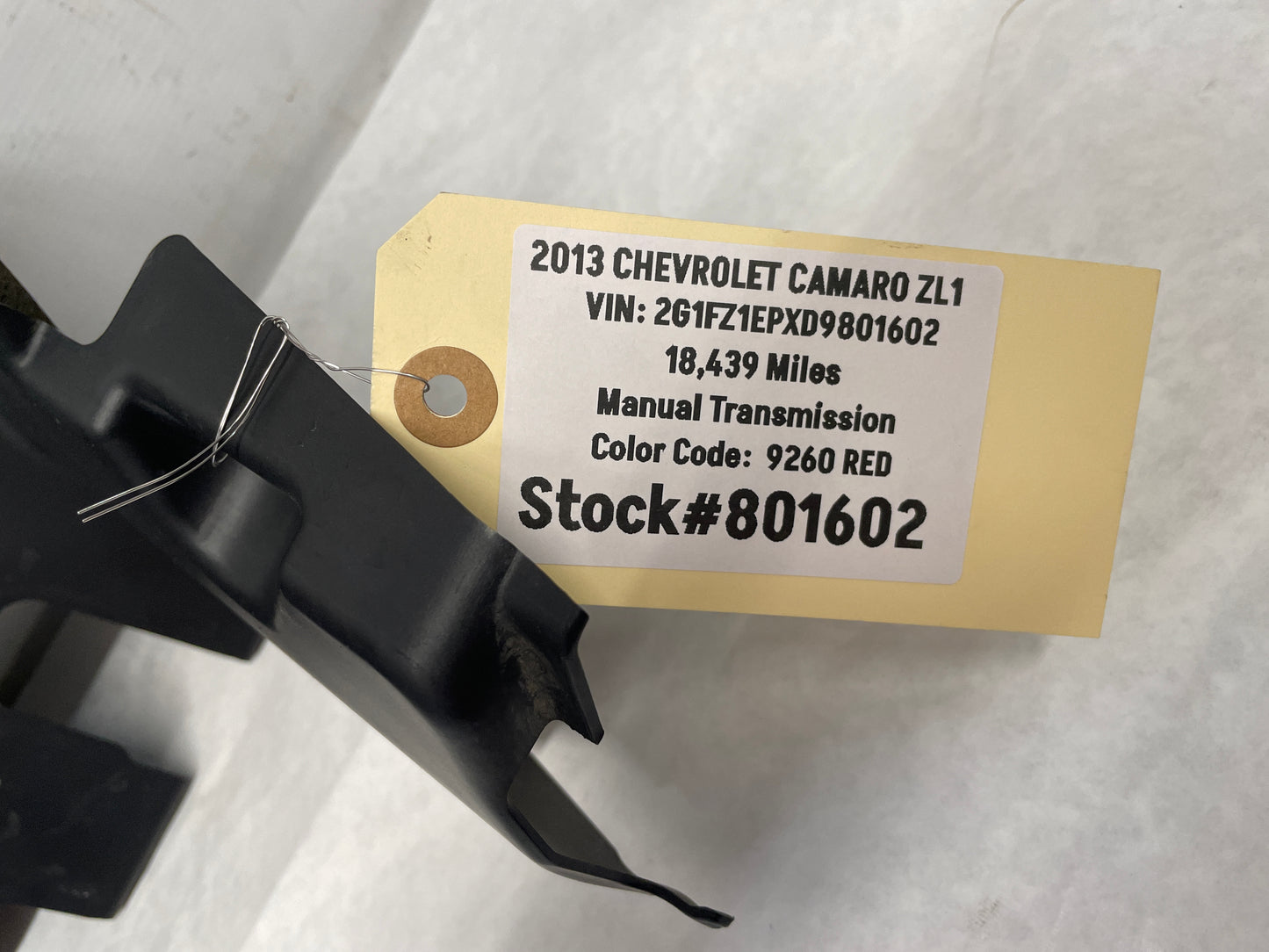 2013 Chevy Camaro ZL1 Radiator Air Inlet Duct OEM - Day's Parts Yard