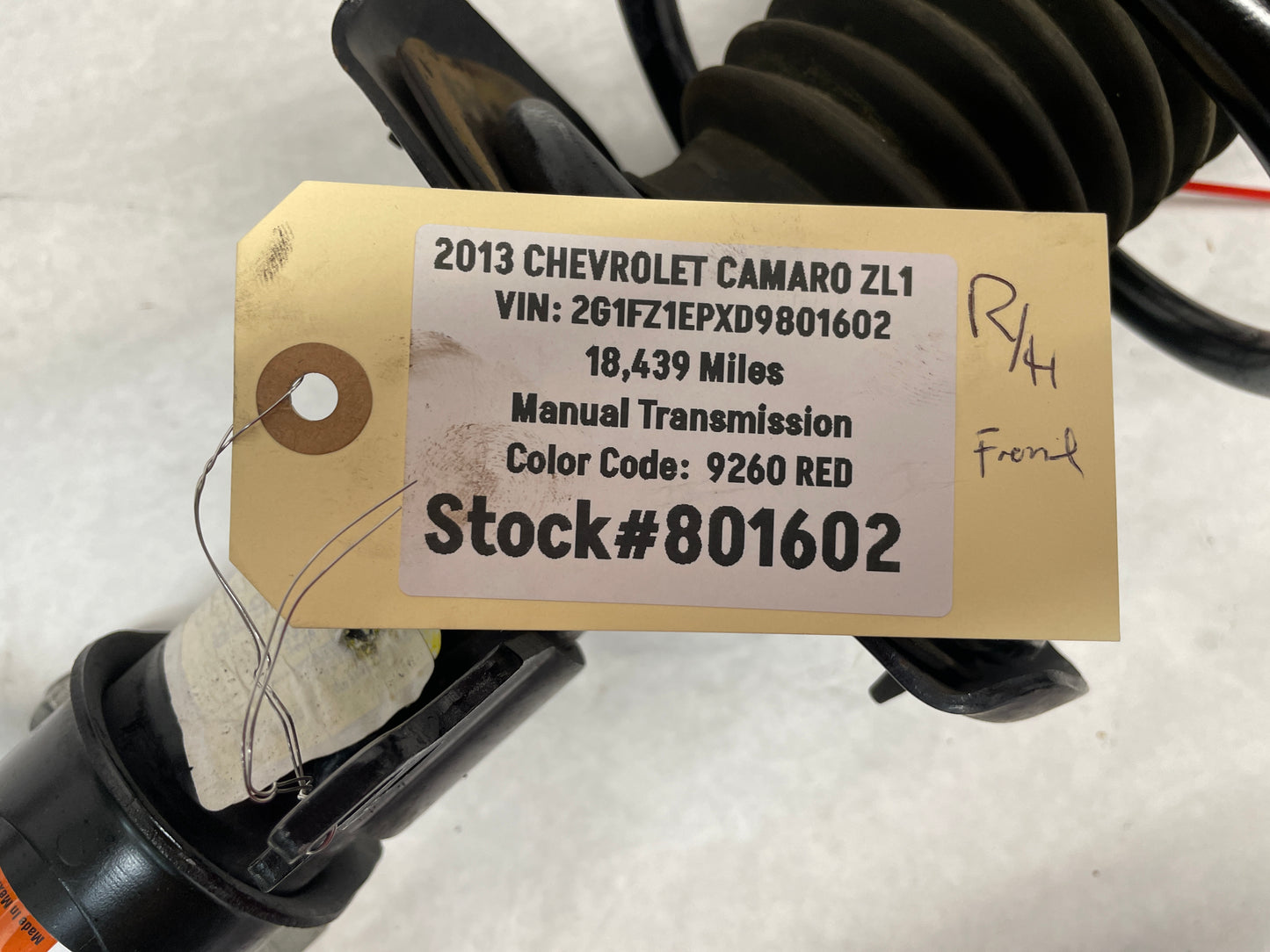 2013 Chevy Camaro ZL1 RH & LH Front Magnetic Ride Struts OEM - Day's Parts Yard