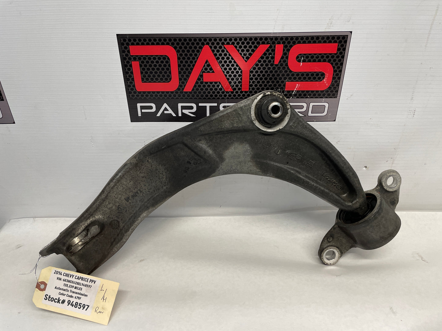 2014 Chevy Caprice PPV LH Driver Rear Upper Control Arm OEM - Day's Parts Yard