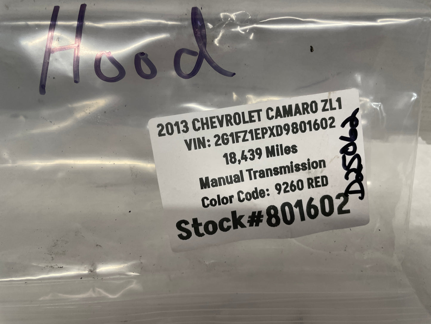 2013 Chevy Camaro ZL1 Hood Lock Latch OEM - Day's Parts Yard