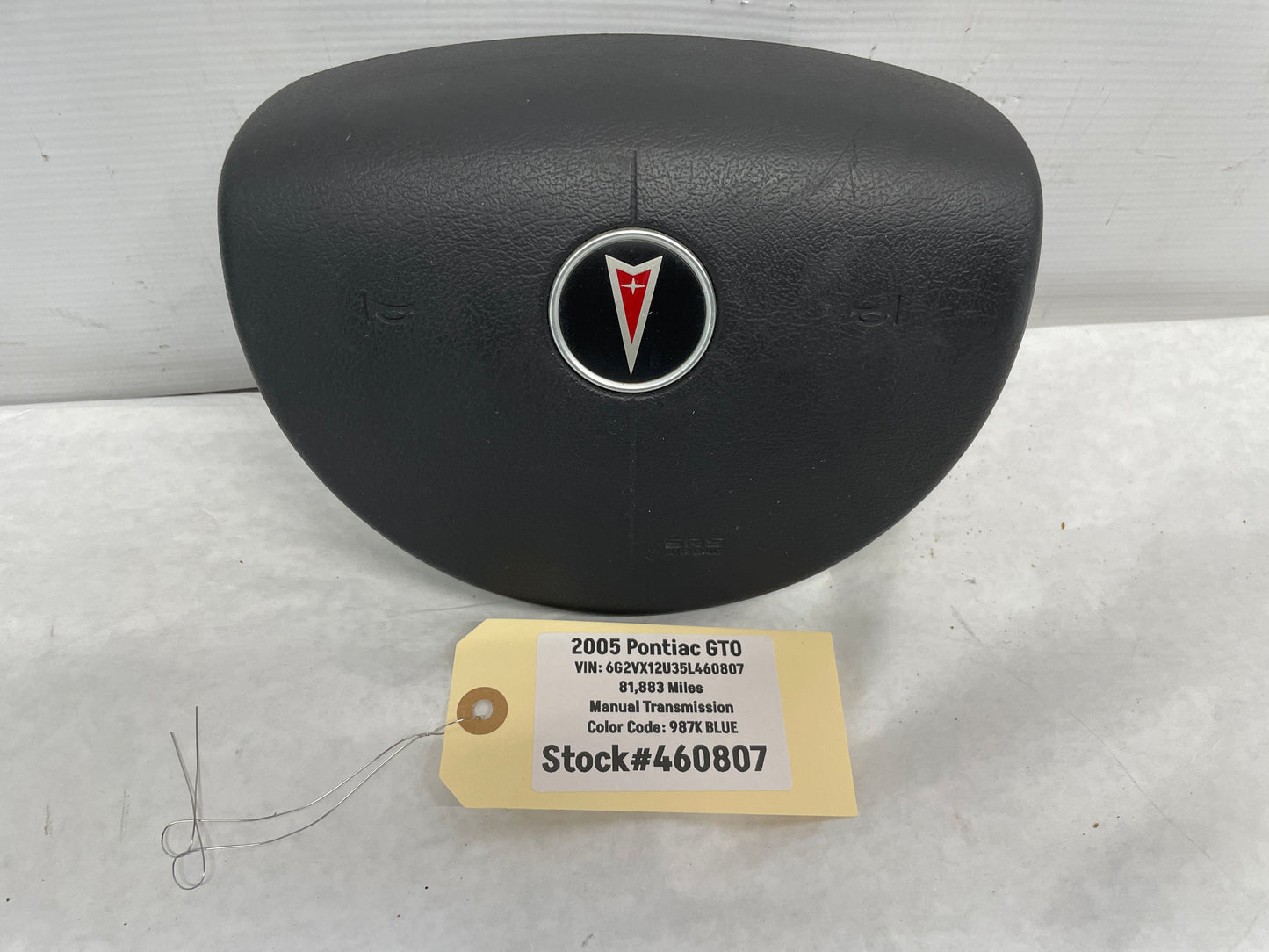 2005 Pontiac GTO Steering Wheel Airbag Air Bag OEM - Day's Parts Yard