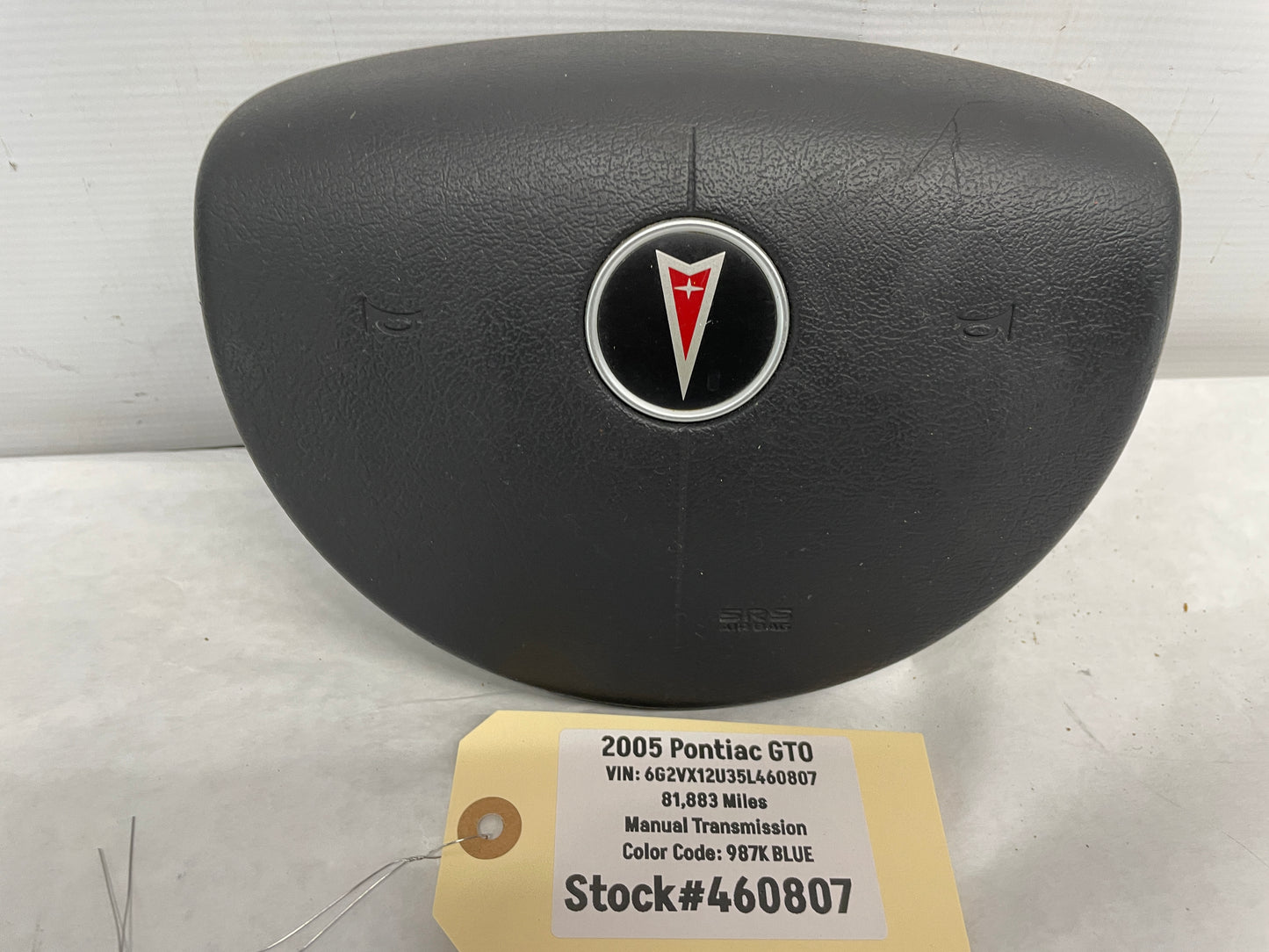 2005 Pontiac GTO Steering Wheel Airbag Air Bag OEM - Day's Parts Yard