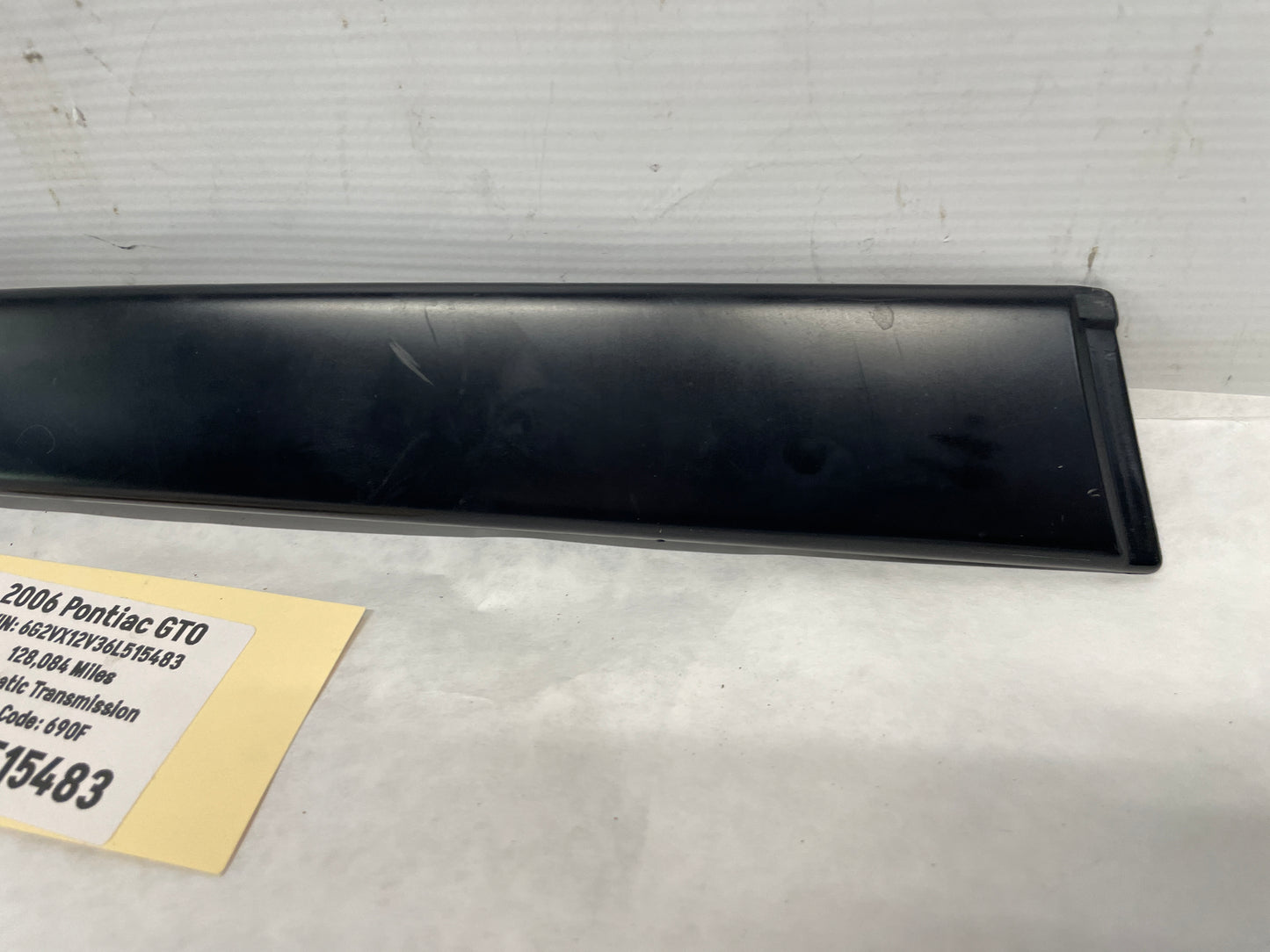 2005 Pontiac GTO LH Driver Exterior B Pillar Window Trim Applique Cover OEM - Day's Parts Yard