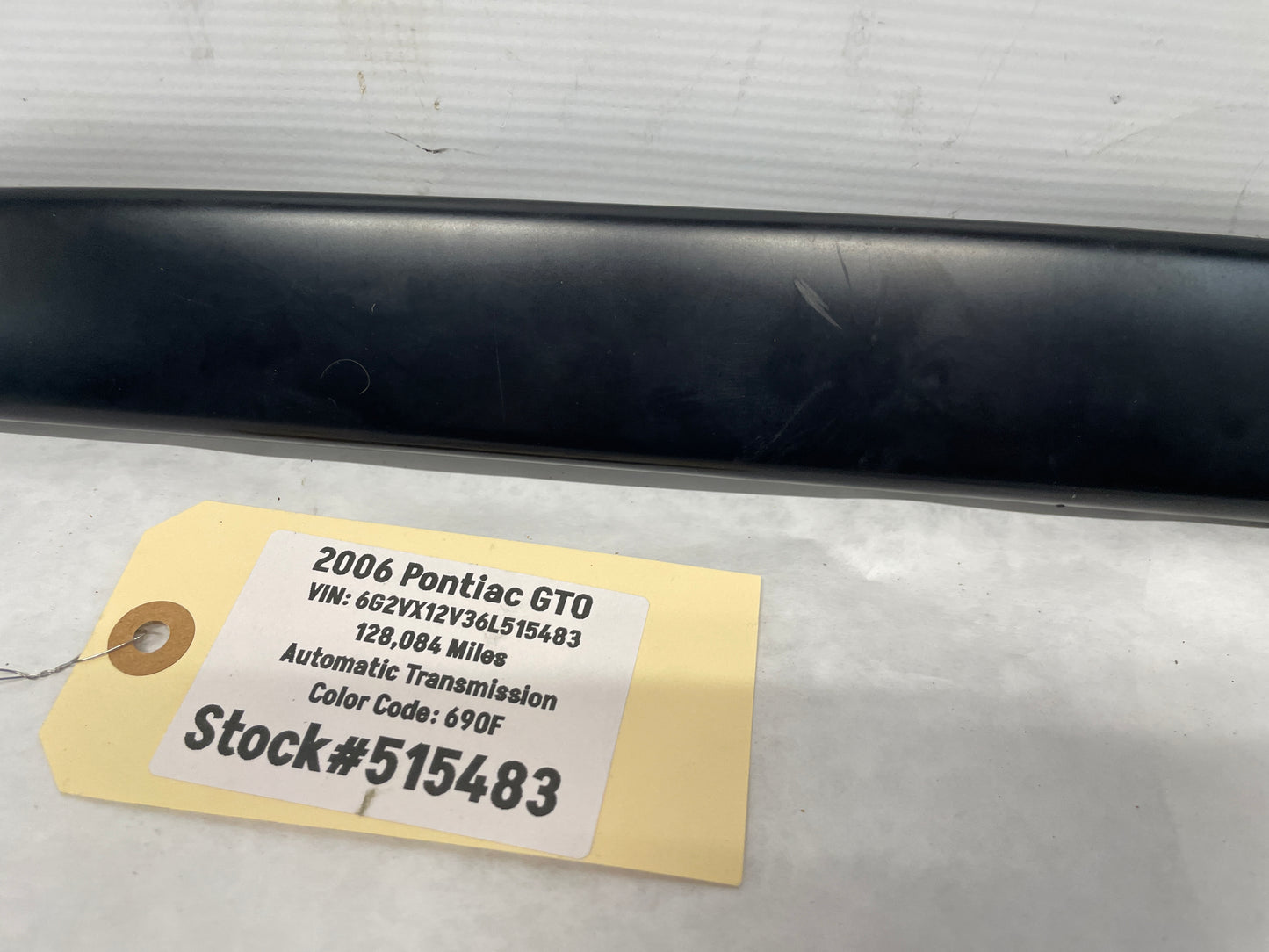 2005 Pontiac GTO LH Driver Exterior B Pillar Window Trim Applique Cover OEM - Day's Parts Yard
